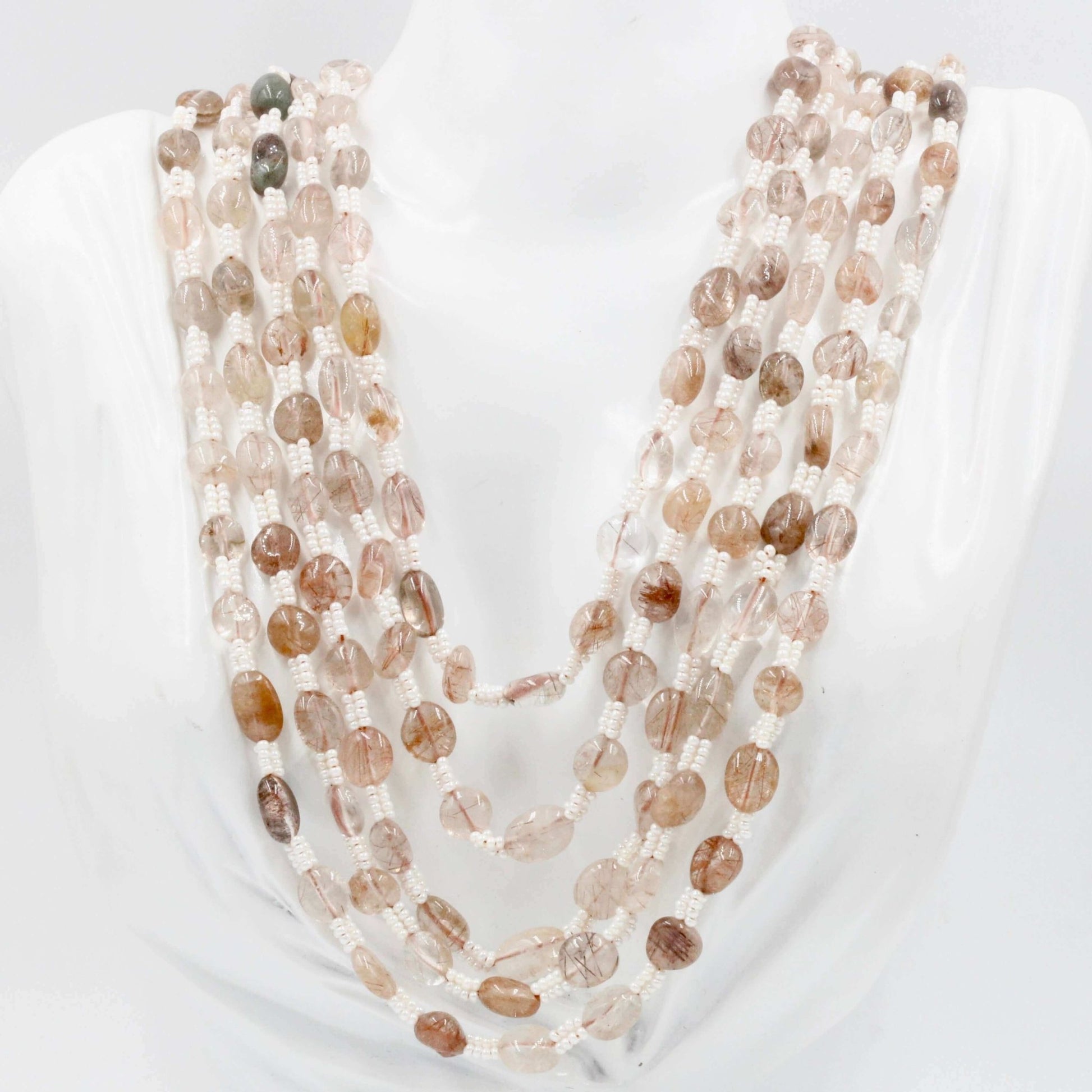 Rose Quartz Necklace - Taj Mahal Gems