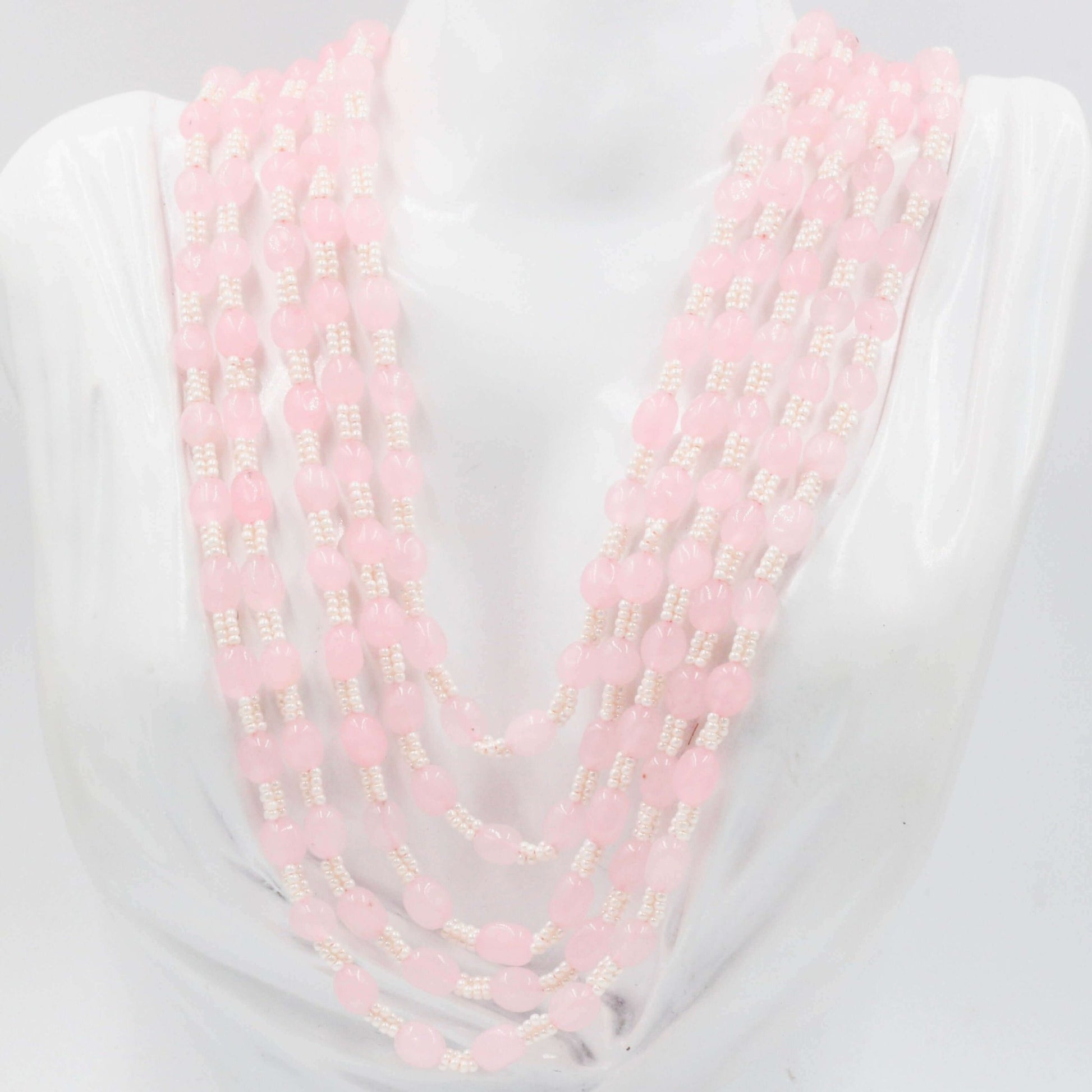 Rose Quartz Necklace - Taj Mahal Gems