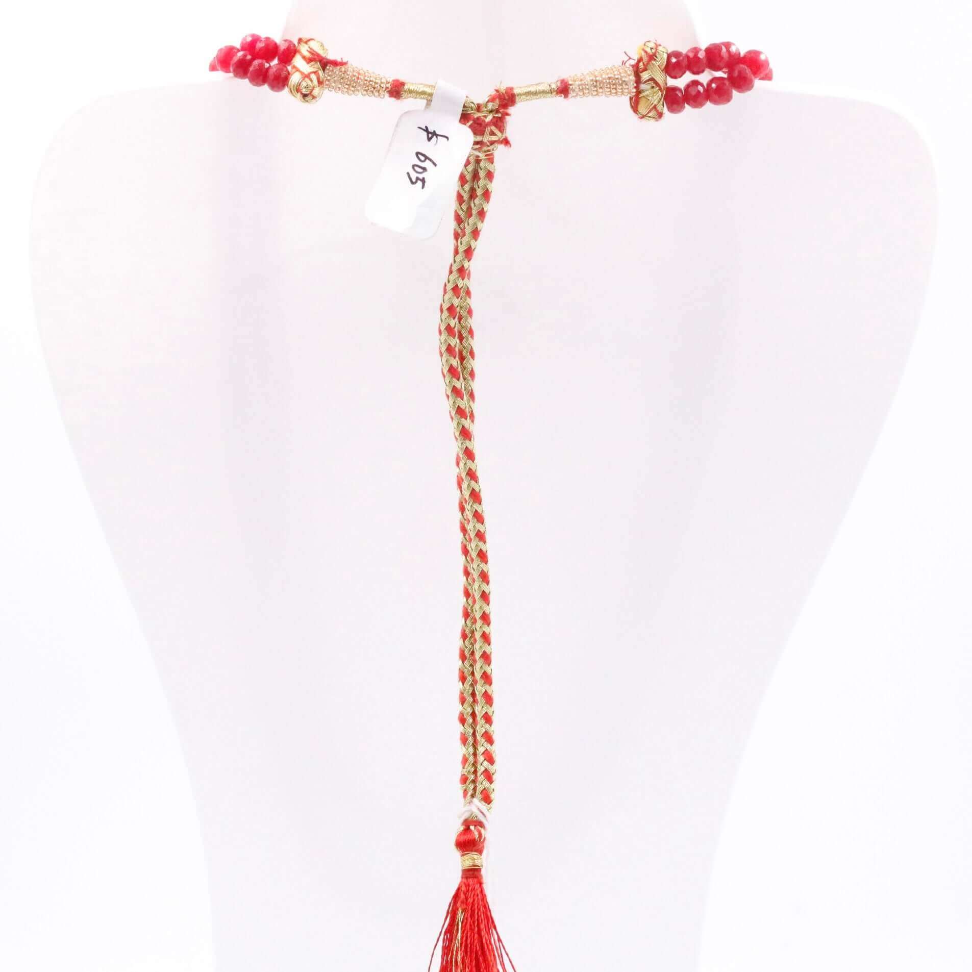 Ruby Beaded Necklace - Taj Mahal Gems