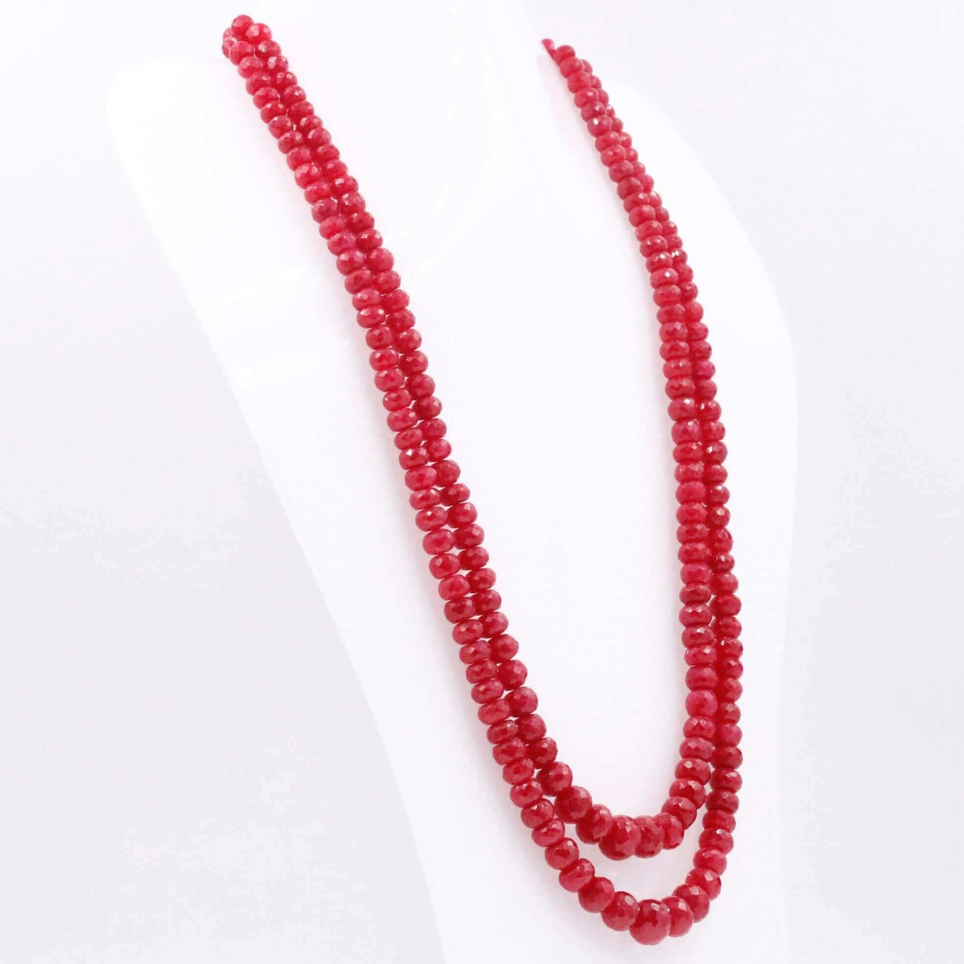 Ruby Beaded Necklace - Taj Mahal Gems