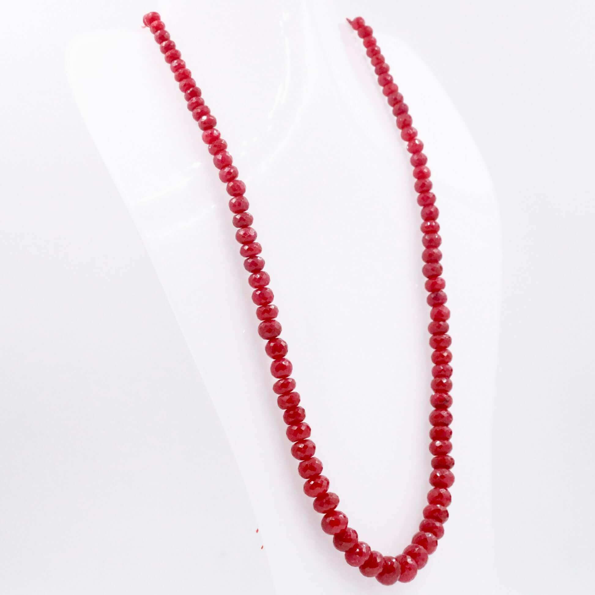 Ruby Beaded Necklace - Taj Mahal Gems