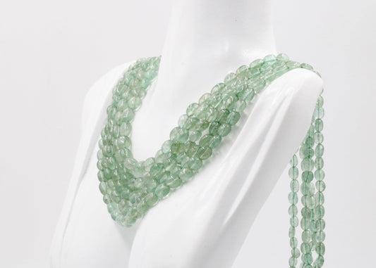 Russian Emerald Quartz Beaded Necklace - Taj Mahal Gems