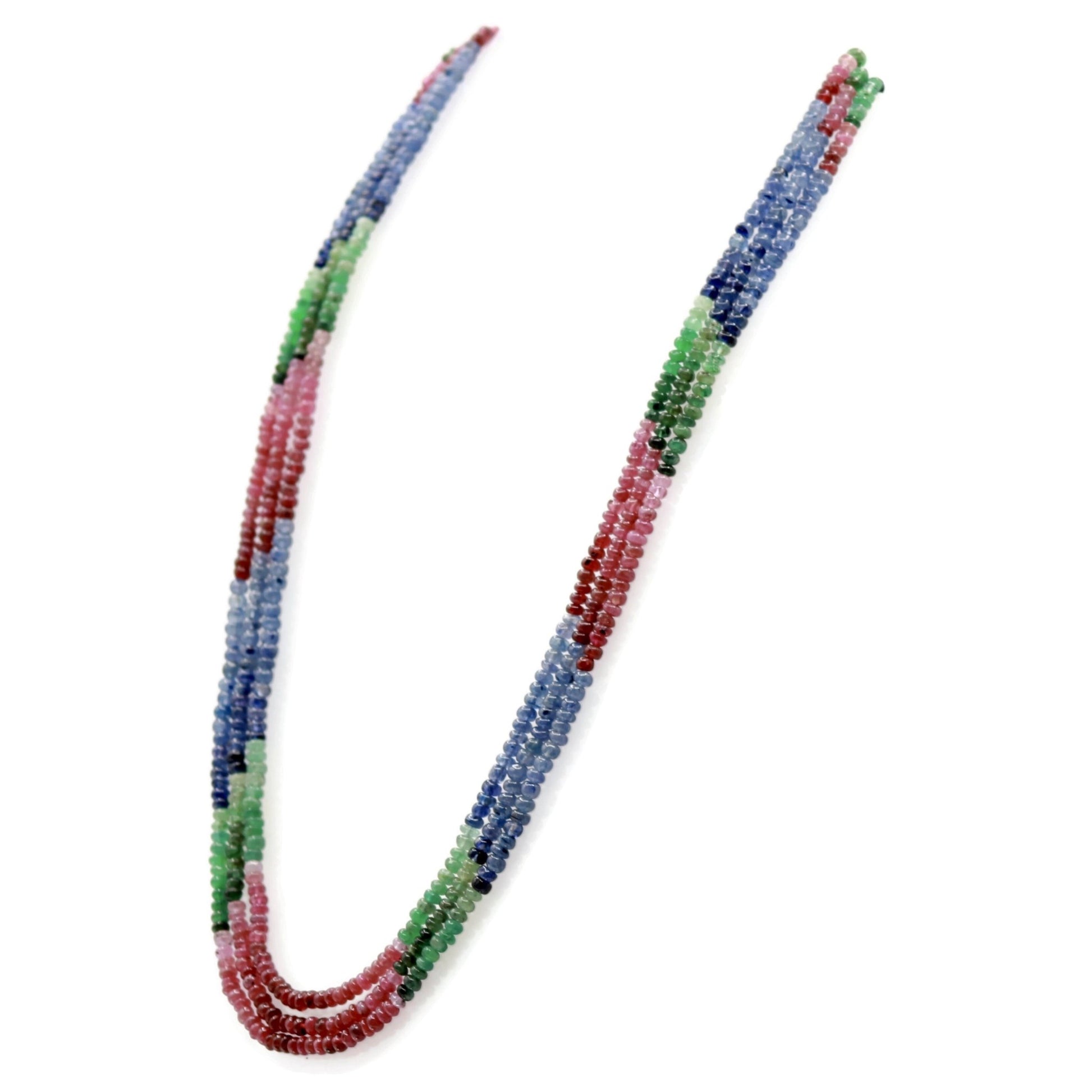 Sapphire w/ Ruby & Emerald Necklace - Taj Mahal Gems