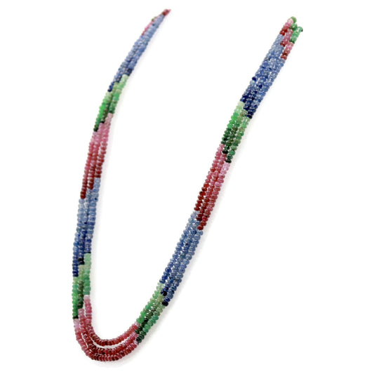 Sapphire w/ Ruby & Emerald Necklace - Taj Mahal Gems