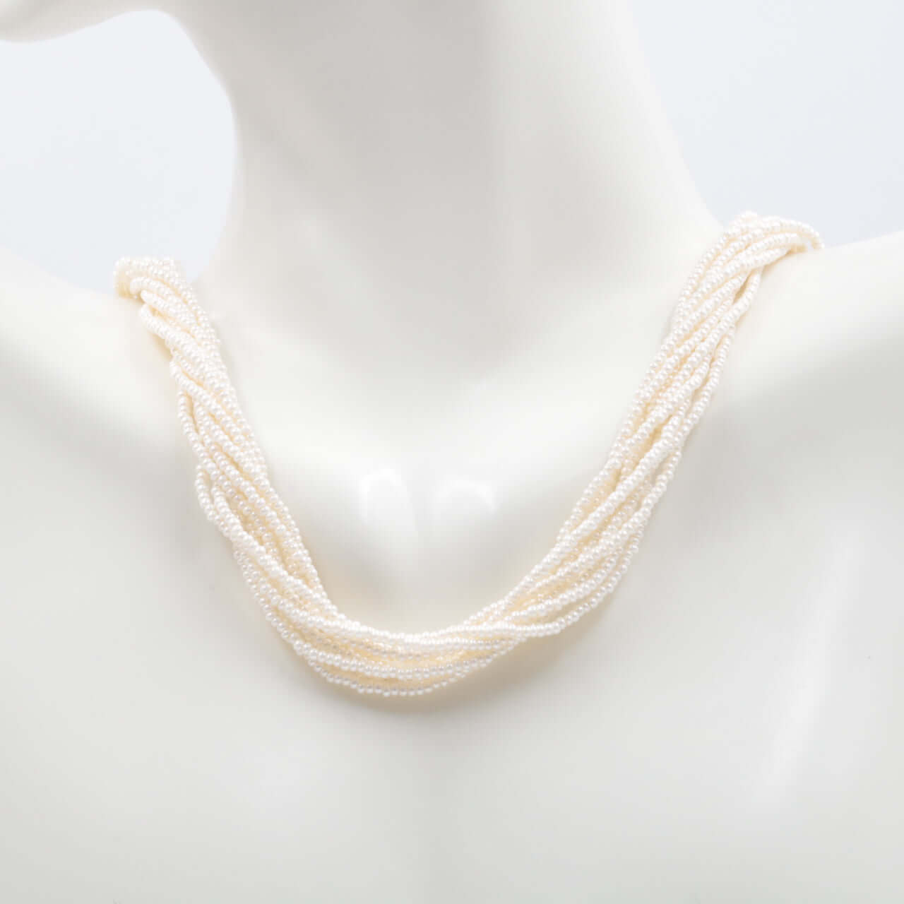 Seed Bead Faux Pearl Necklace - Taj Mahal Gems