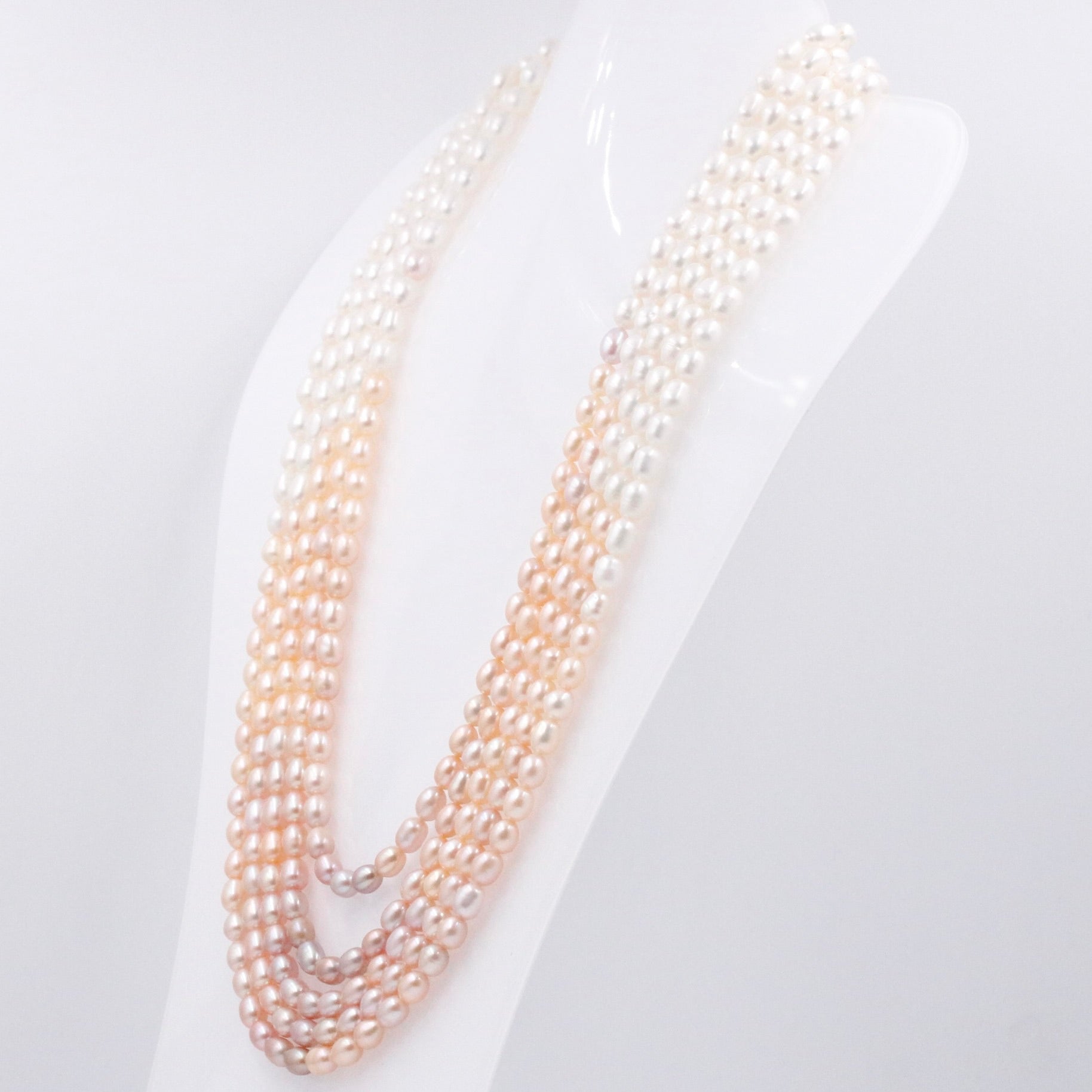 Shaded Long Freshwater Cultured Pearls Necklace - Taj Mahal Gems