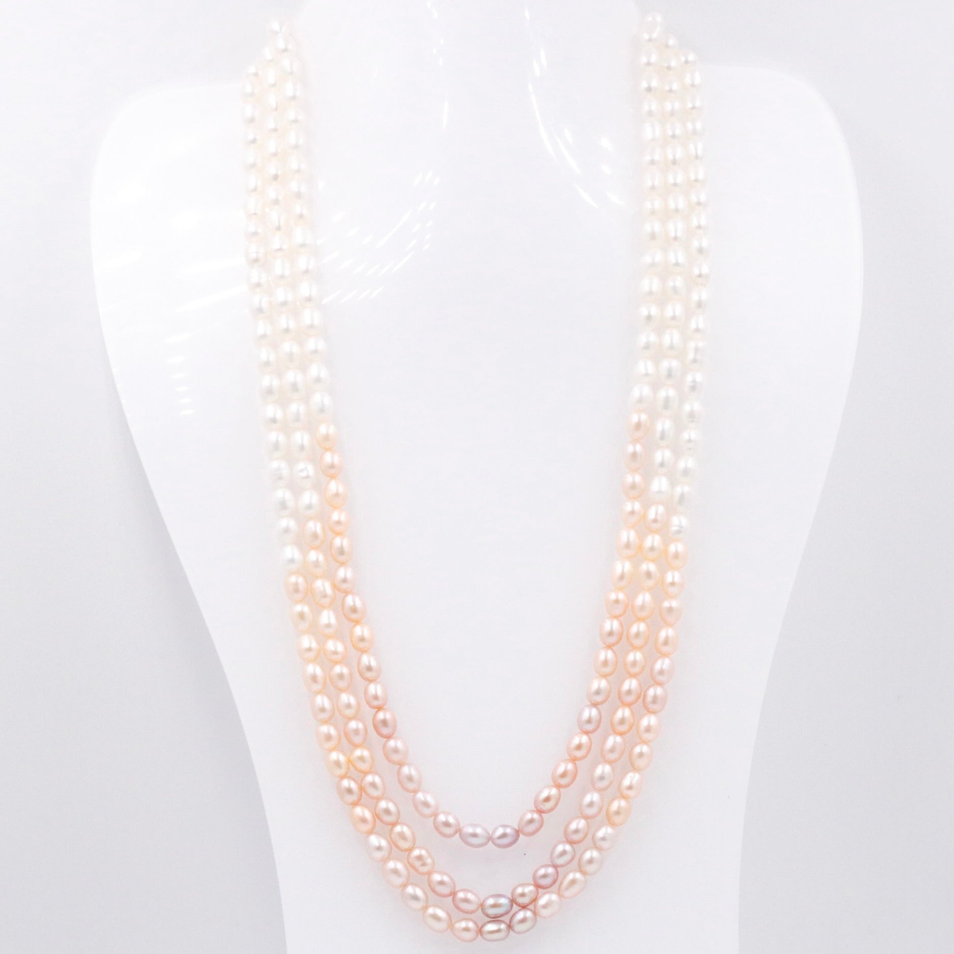 Shaded Long Freshwater Cultured Pearls Necklace - Taj Mahal Gems