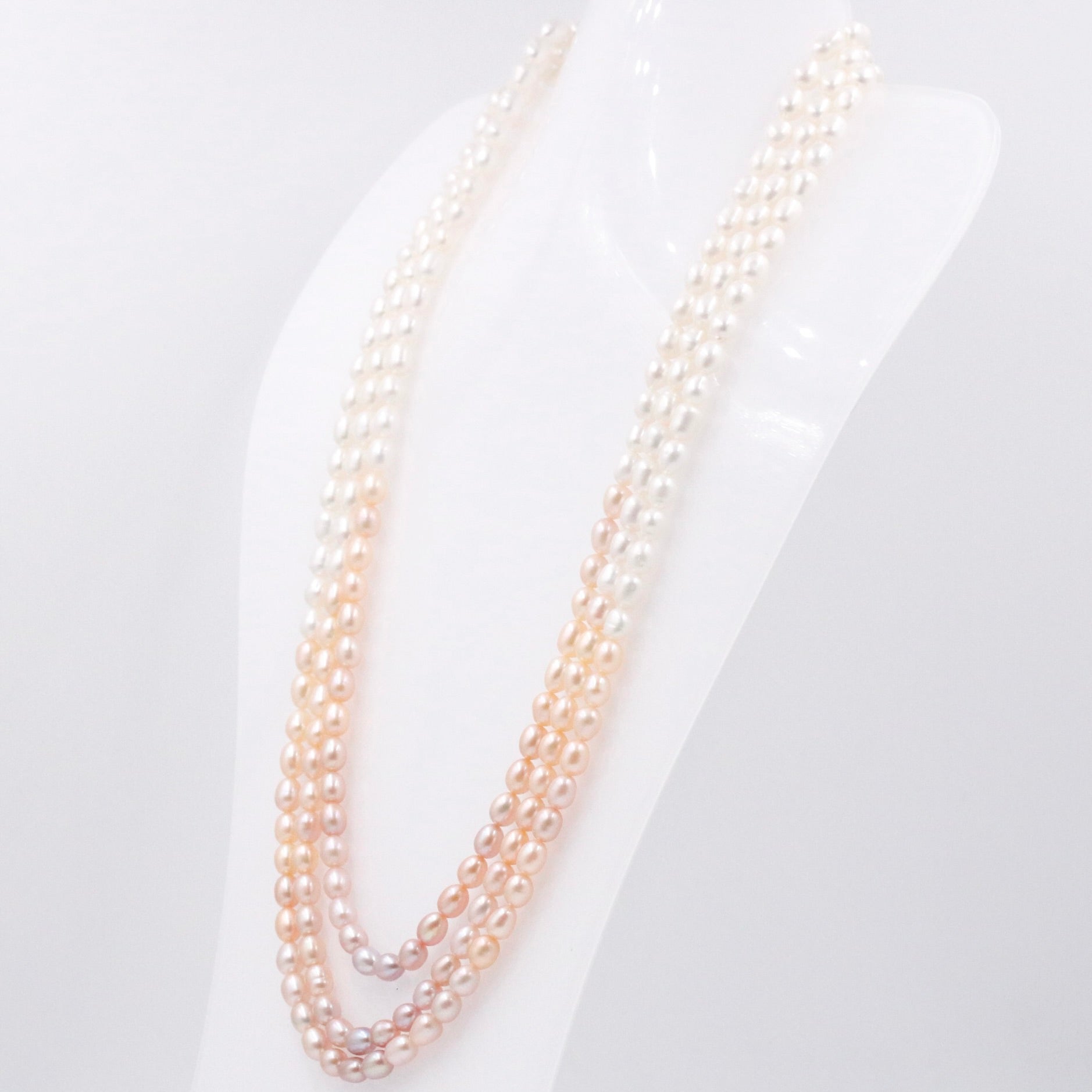 Shaded Long Freshwater Cultured Pearls Necklace - Taj Mahal Gems