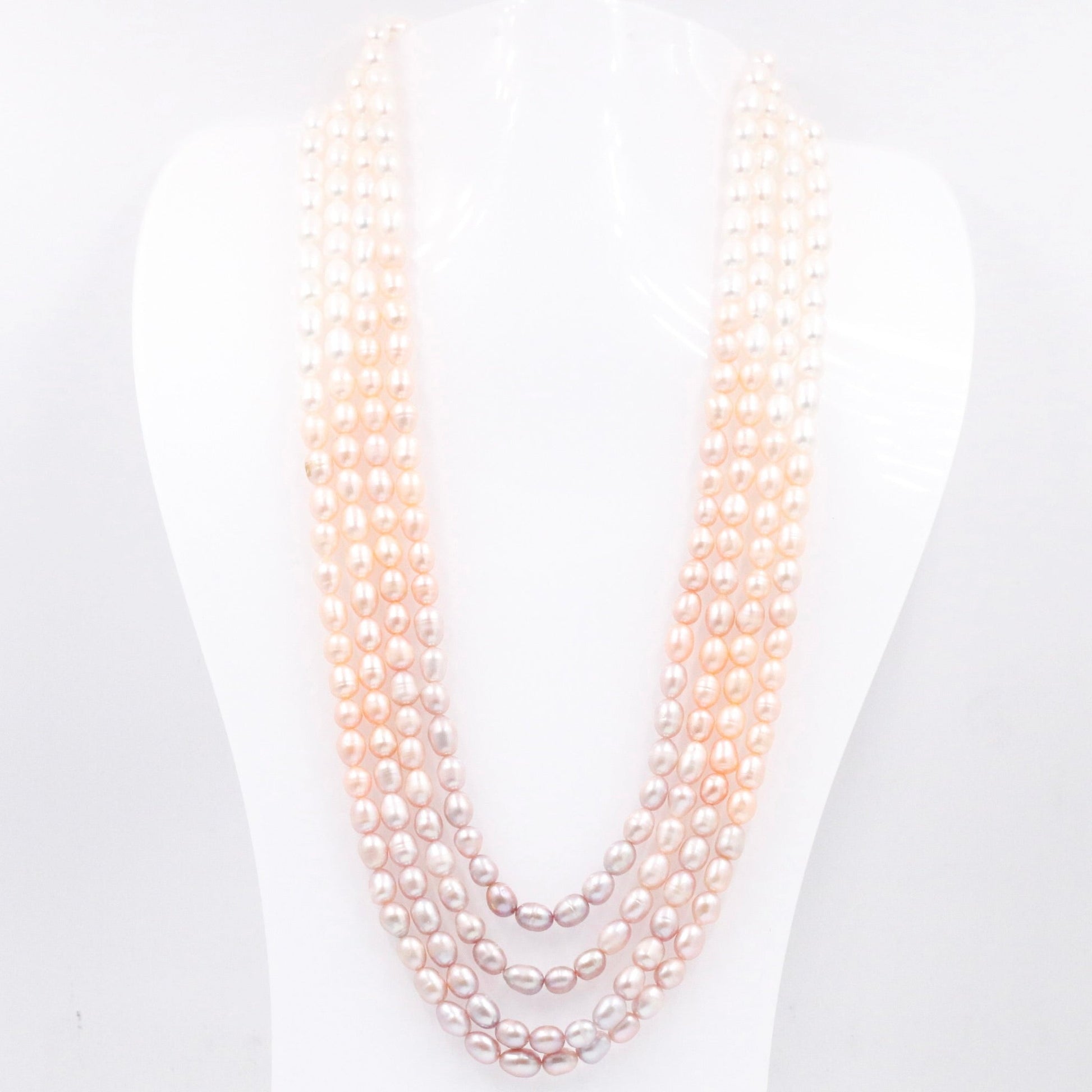 Shaded Long Freshwater Cultured Pearls Necklace - Taj Mahal Gems
