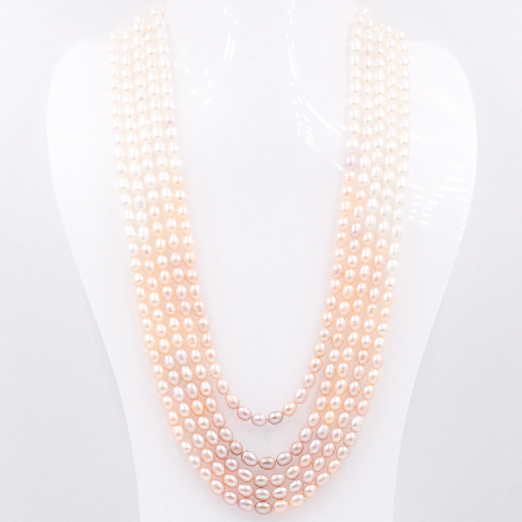 Shaded Long Freshwater Cultured Pearls Necklace - Taj Mahal Gems