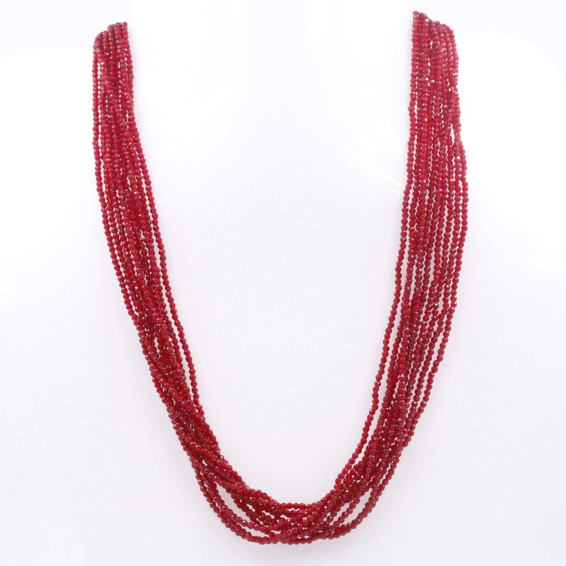 Single Color CZ Beads Necklace - Taj Mahal Gems