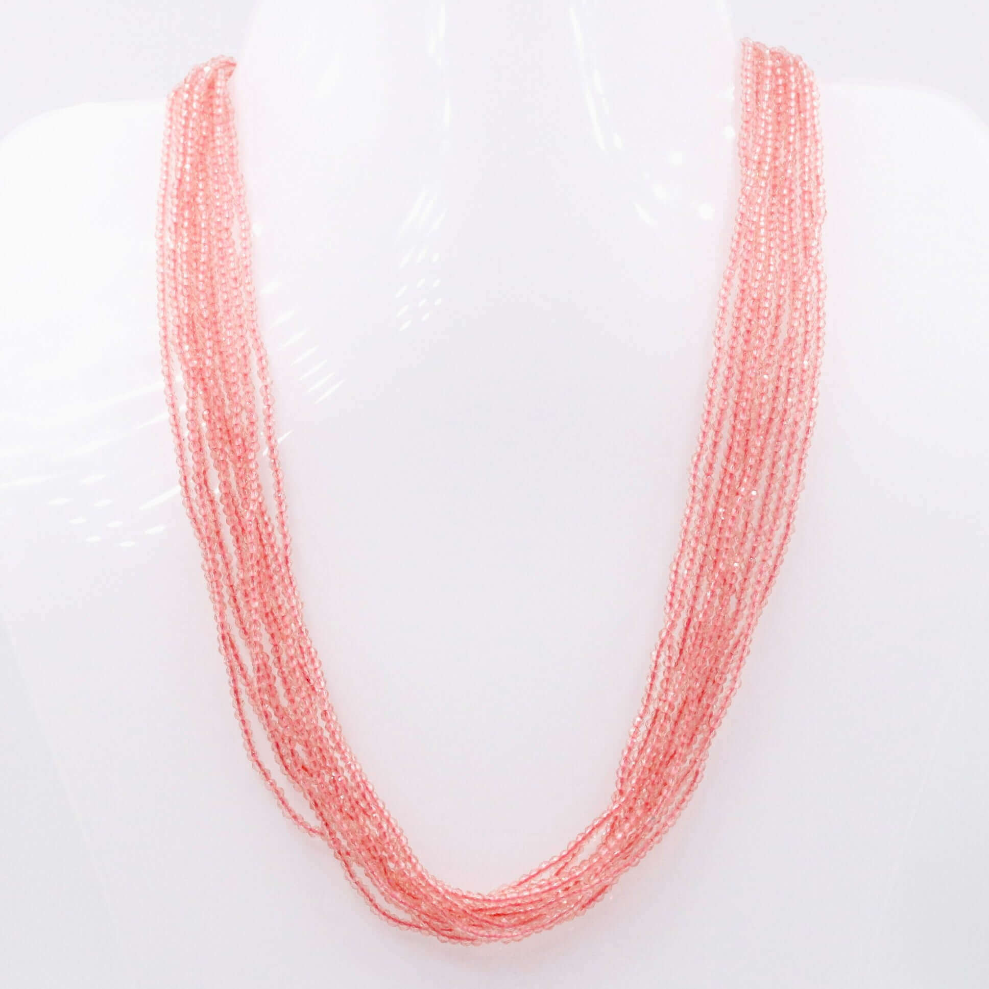 Single Color CZ Beads Necklace - Taj Mahal Gems