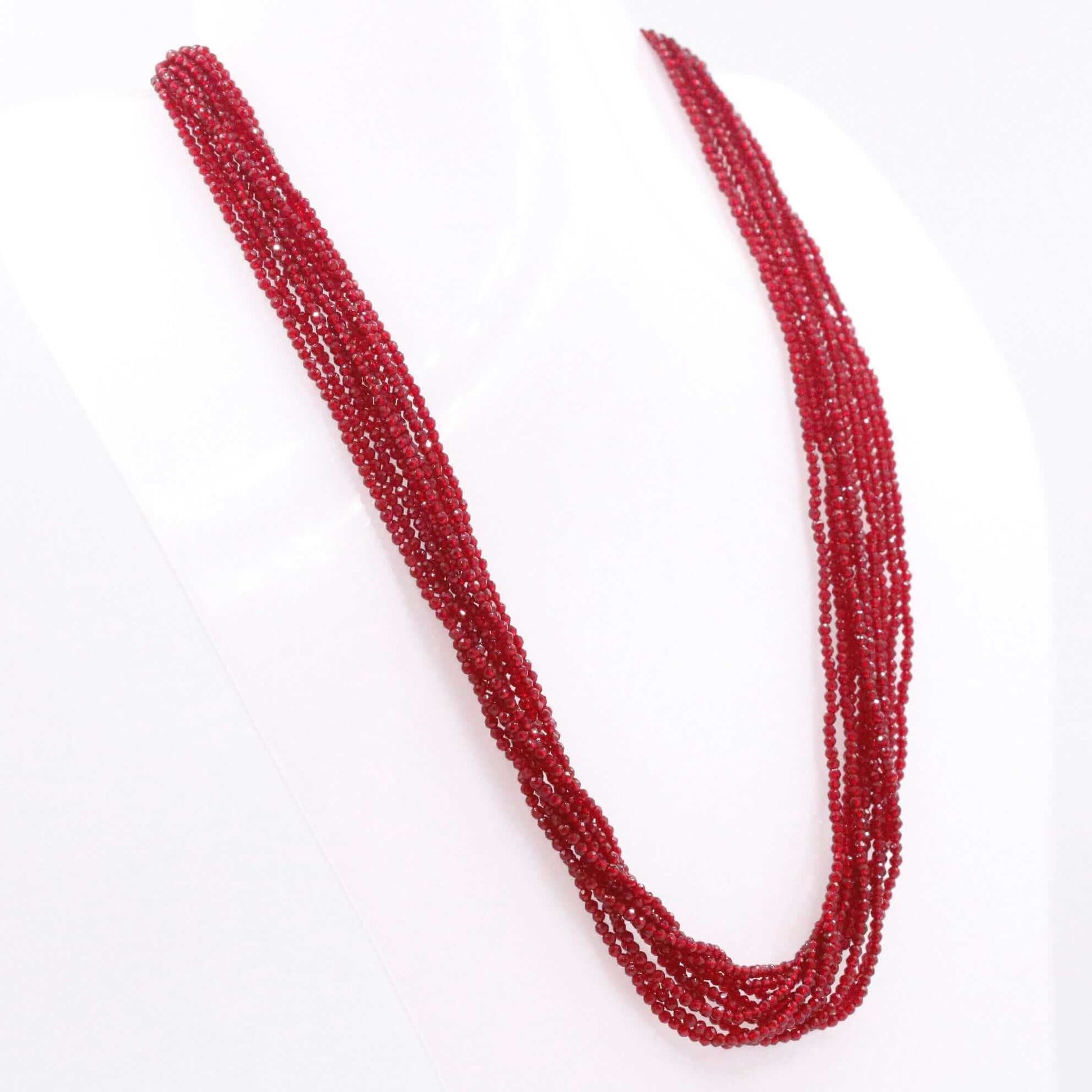 Single Color CZ Beads Necklace - Taj Mahal Gems