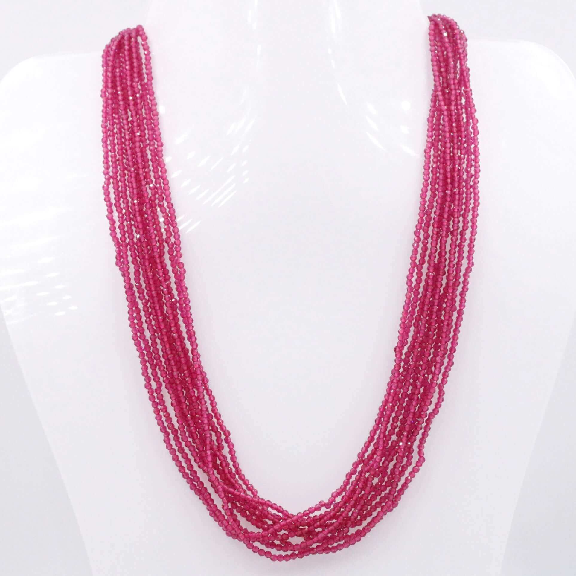 Single Color CZ Beads Necklace - Taj Mahal Gems