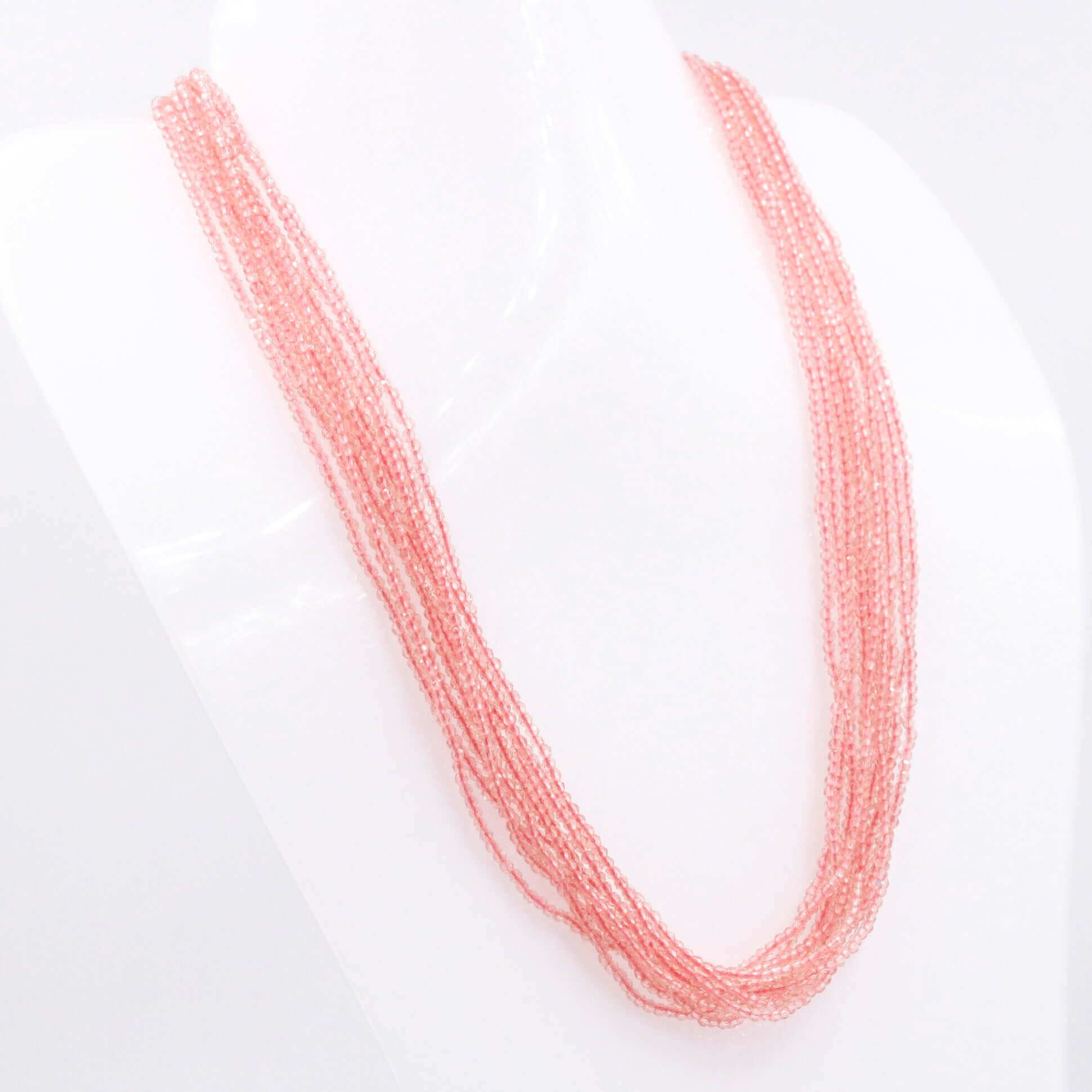 Single Color CZ Beads Necklace - Taj Mahal Gems