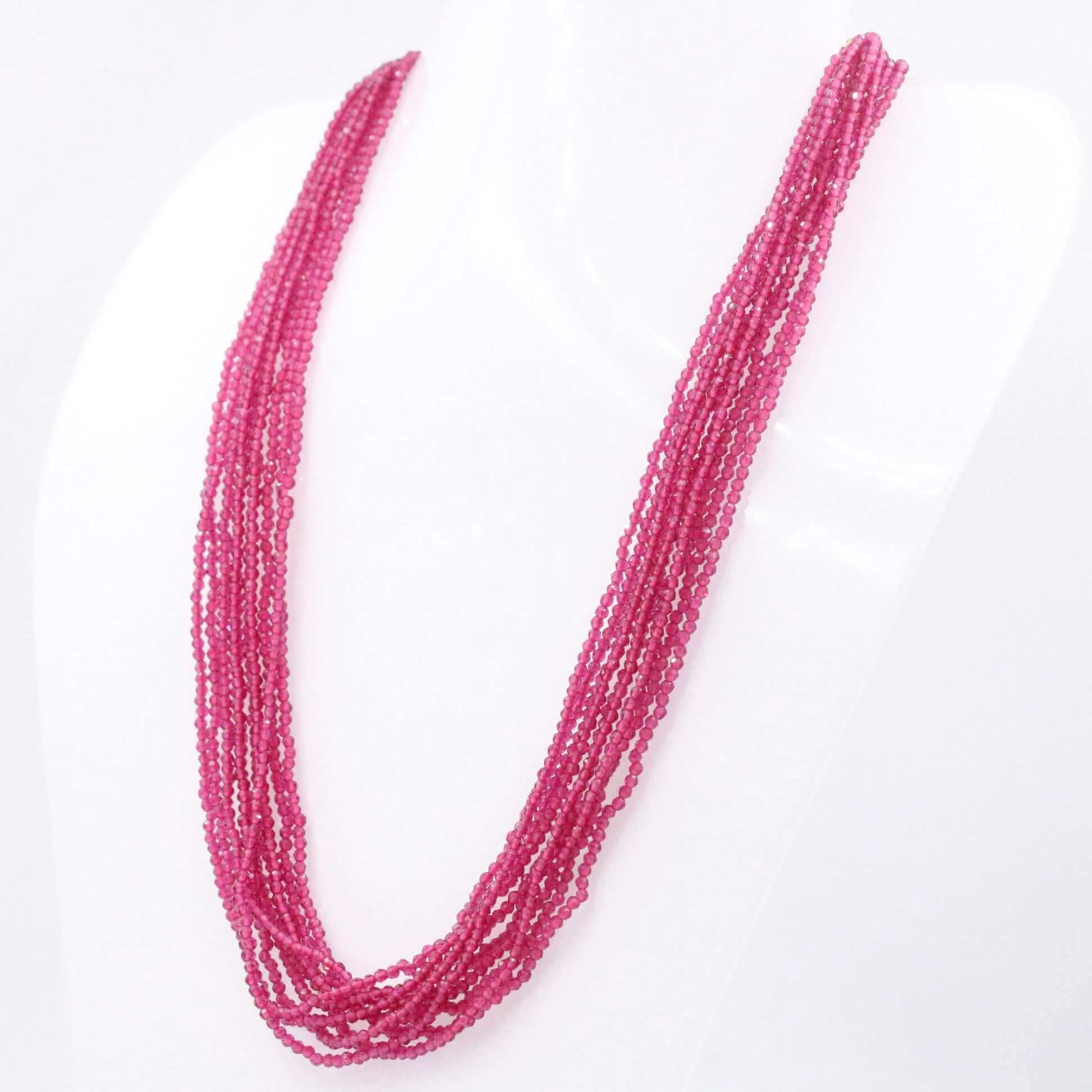 Single Color CZ Beads Necklace - Taj Mahal Gems