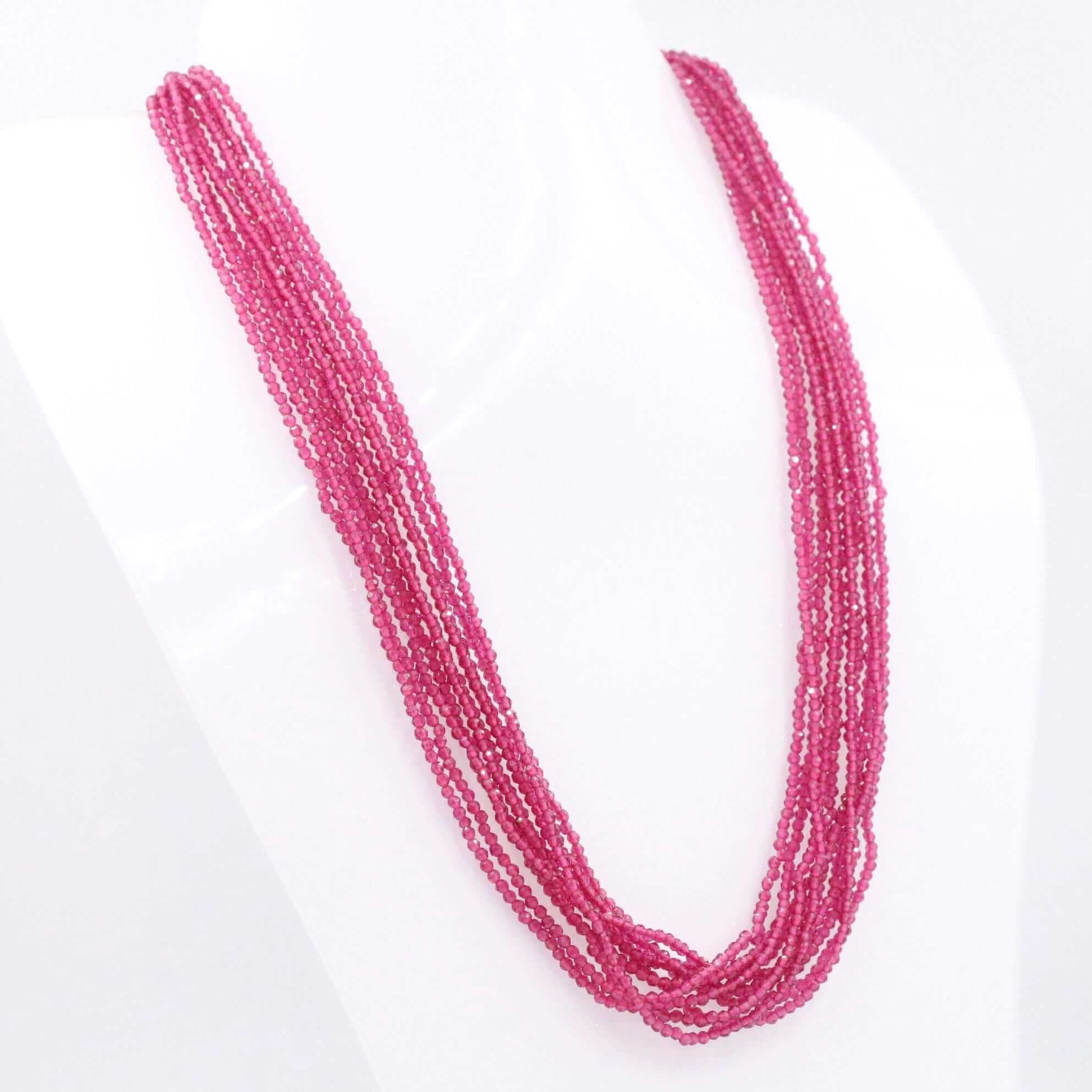 Single Color CZ Beads Necklace - Taj Mahal Gems