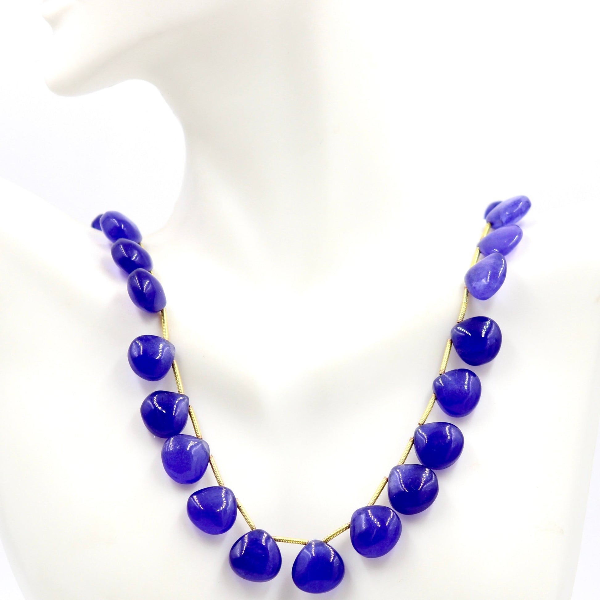 Single Color Drops Quartz Necklace - Taj Mahal Gems