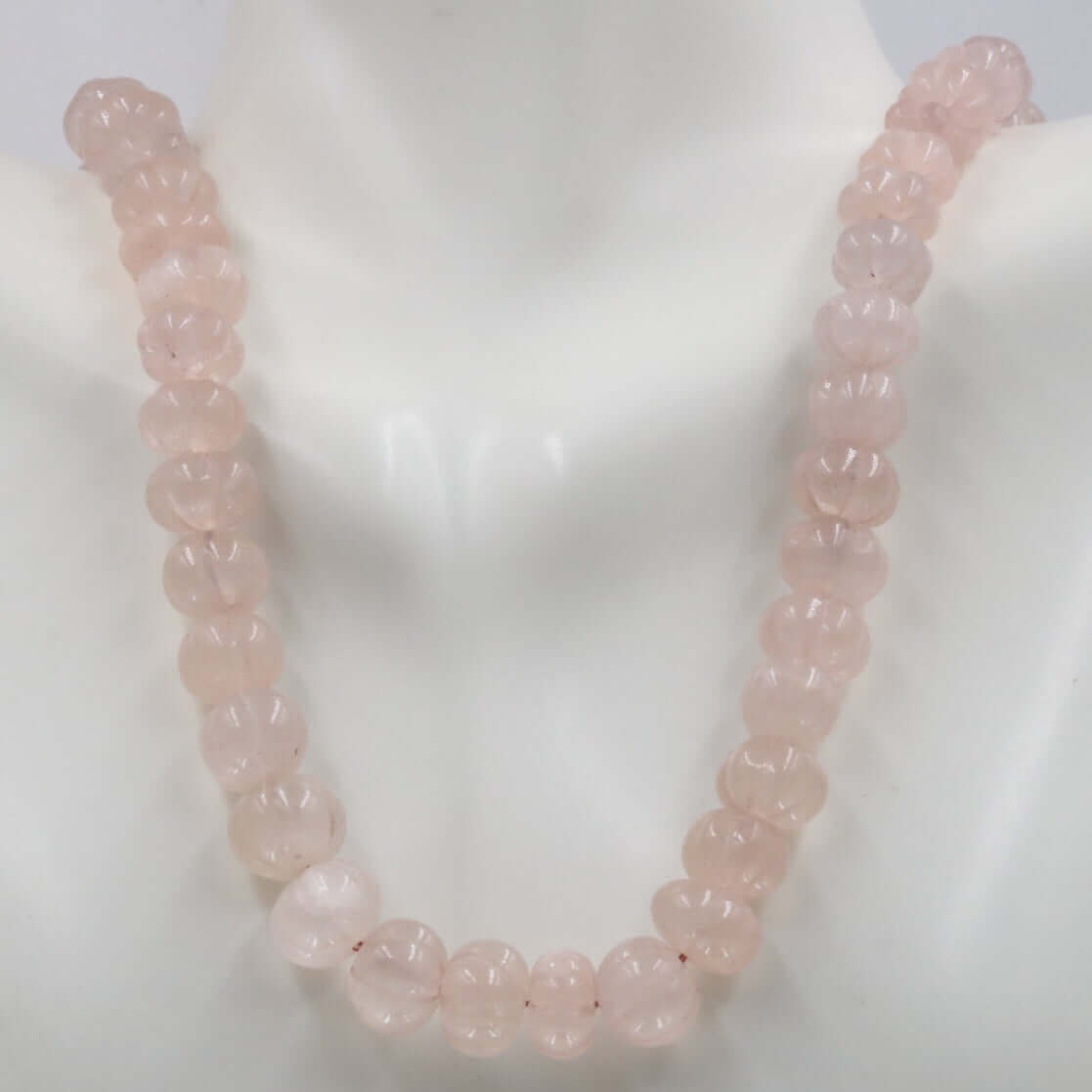 Single color Quartz Pumpkin Beads Necklace - Taj Mahal Gems