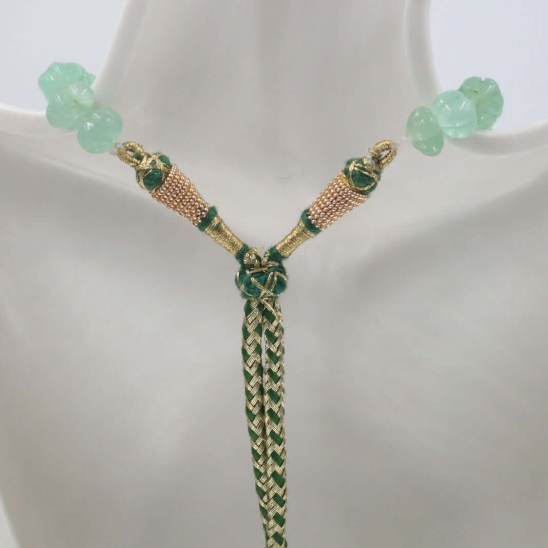 Single color Quartz Pumpkin Beads Necklace - Taj Mahal Gems