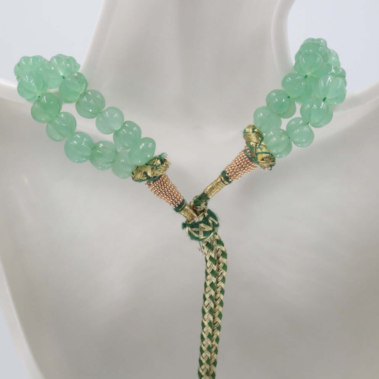 Single color Quartz Pumpkin Beads Necklace - Taj Mahal Gems
