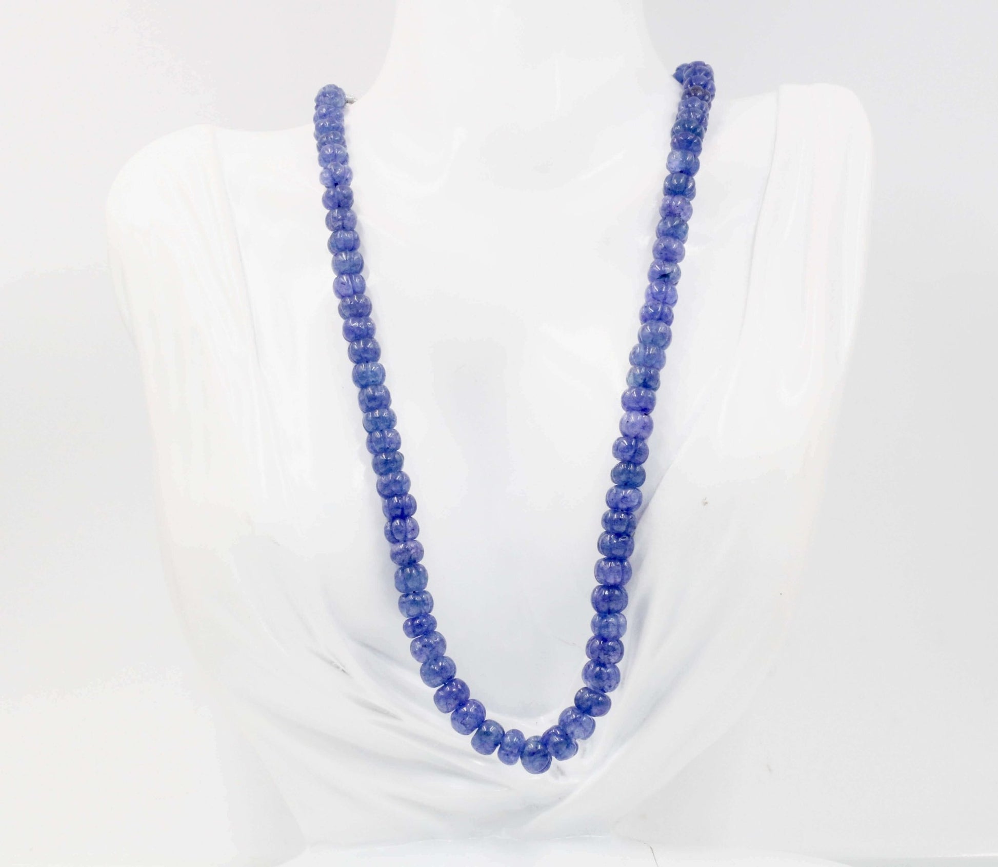 Tanzanite Quartz Beaded Necklace - Taj Mahal Gems