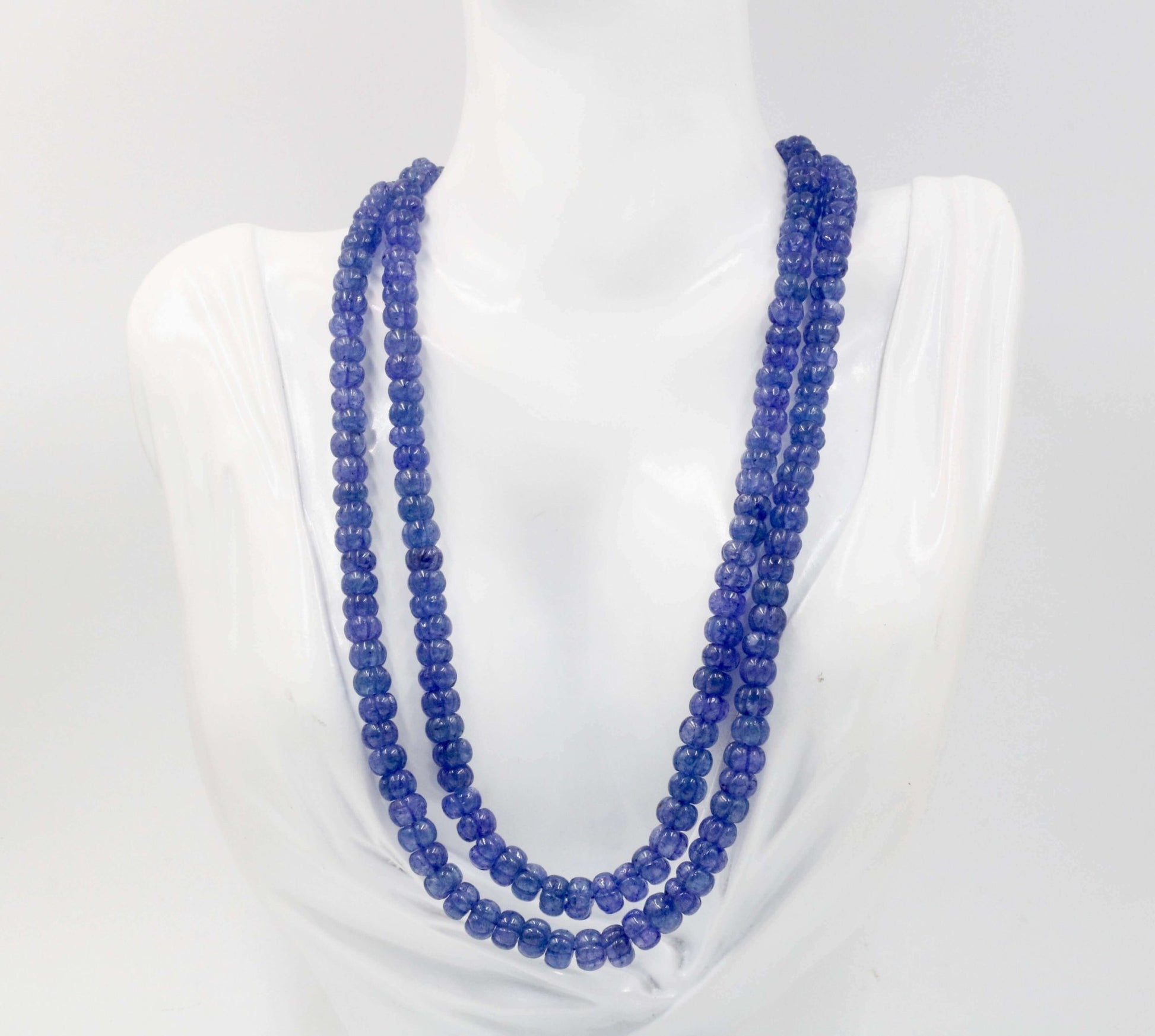 Tanzanite Quartz Beaded Necklace - Taj Mahal Gems