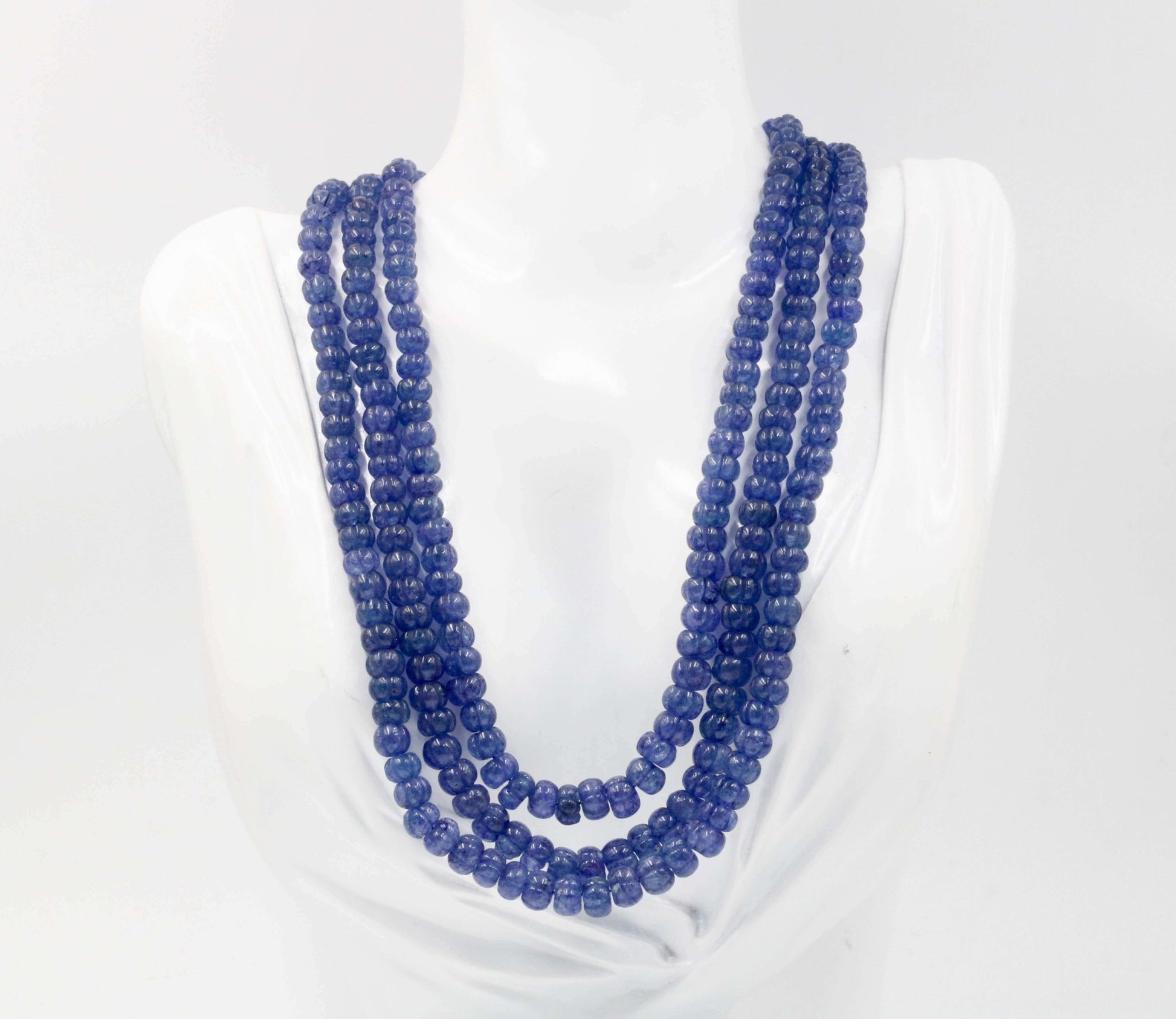 Tanzanite Quartz Beaded Necklace - Taj Mahal Gems