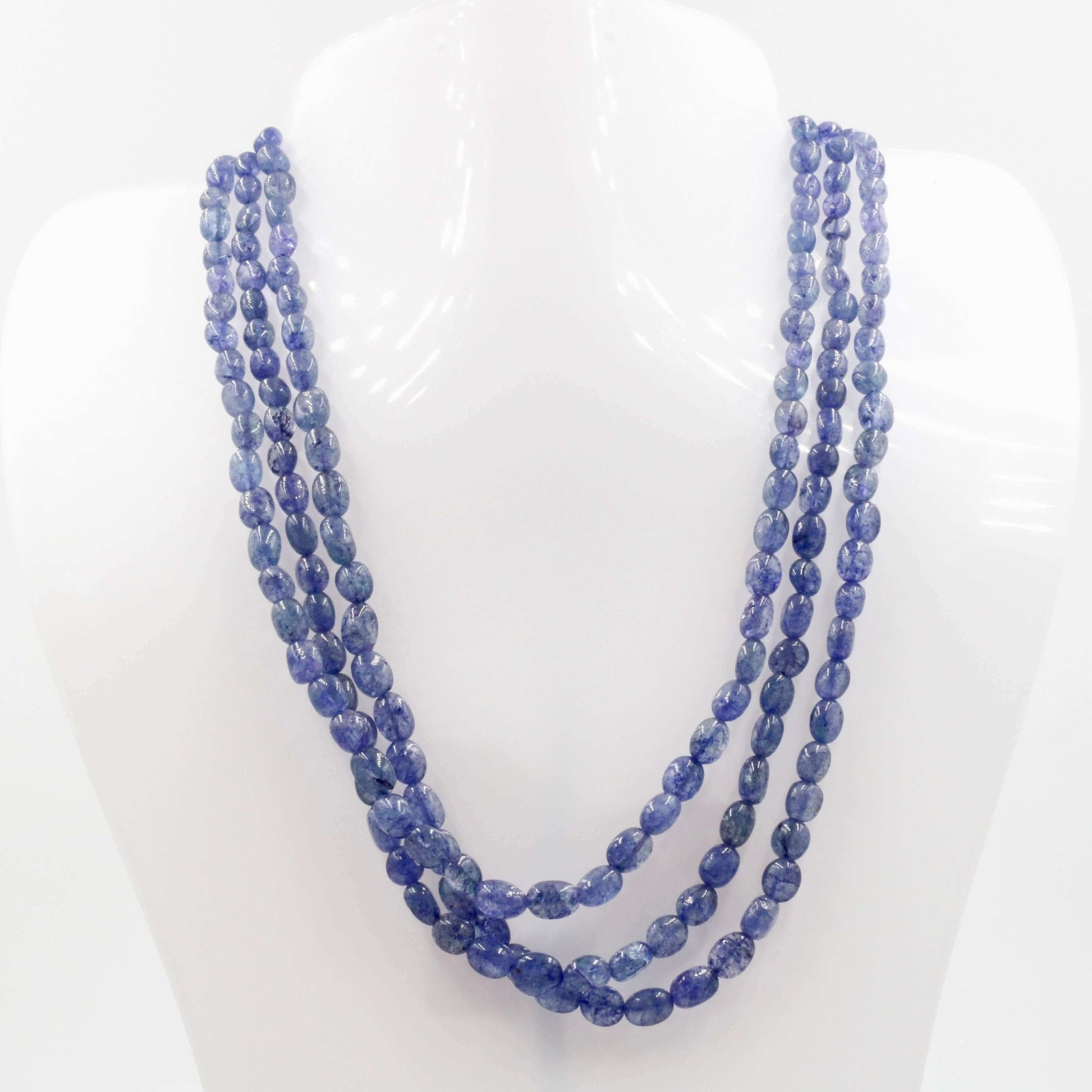 Tanzanite Quartz Beaded Necklace - Taj Mahal Gems