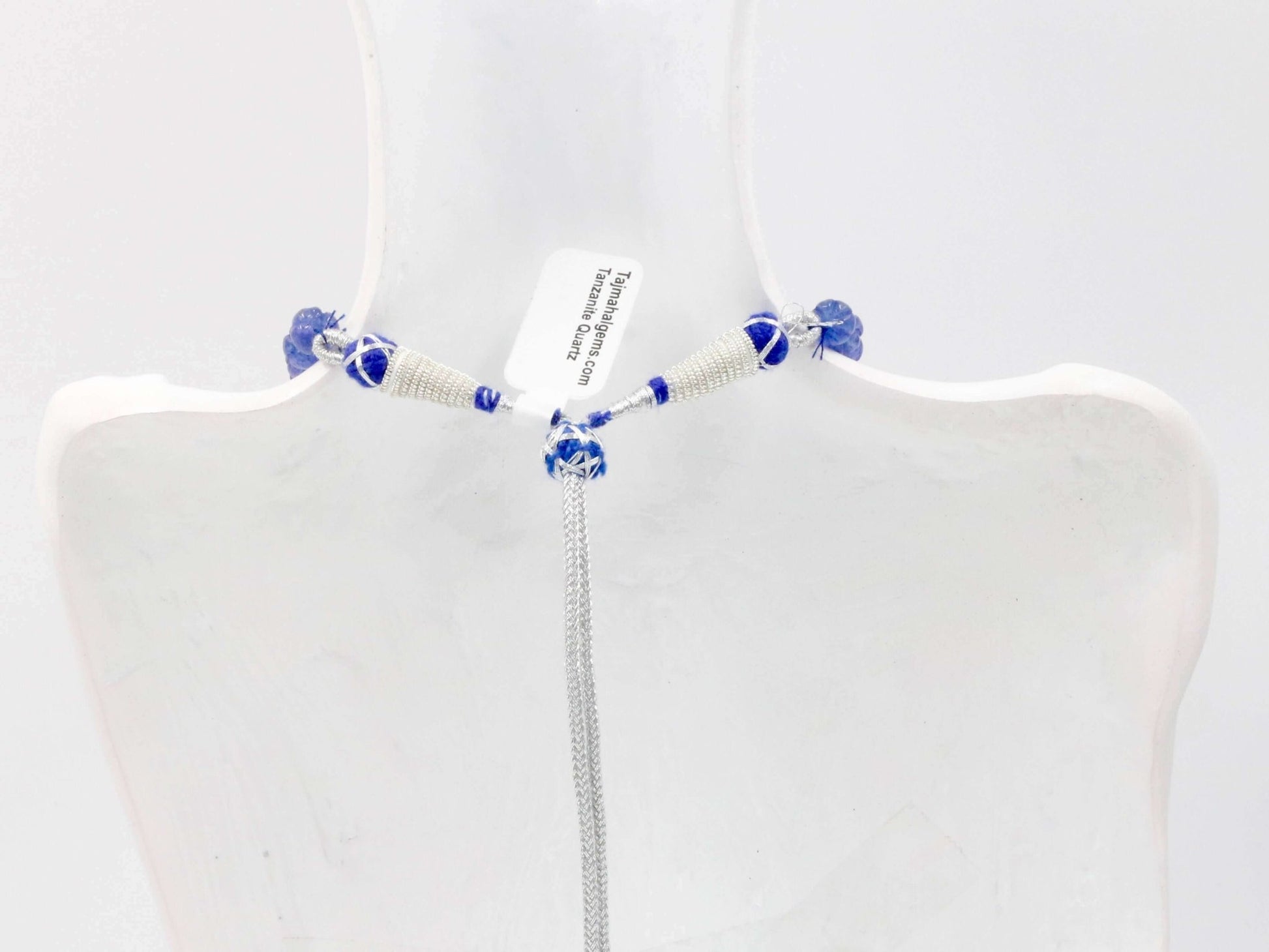 Tanzanite Quartz Beaded Necklace - Taj Mahal Gems