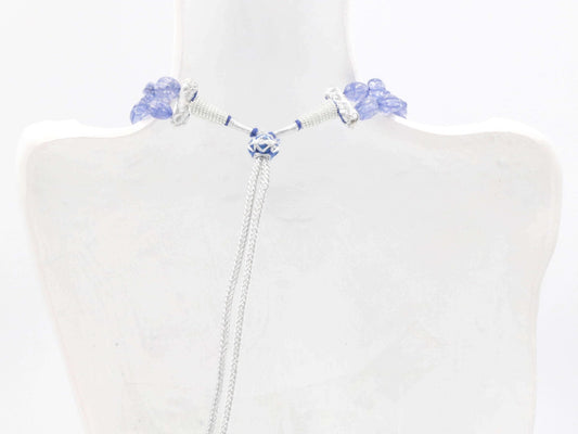 Tanzanite Quartz Pumpkin Gemstone Necklace - Taj Mahal Gems