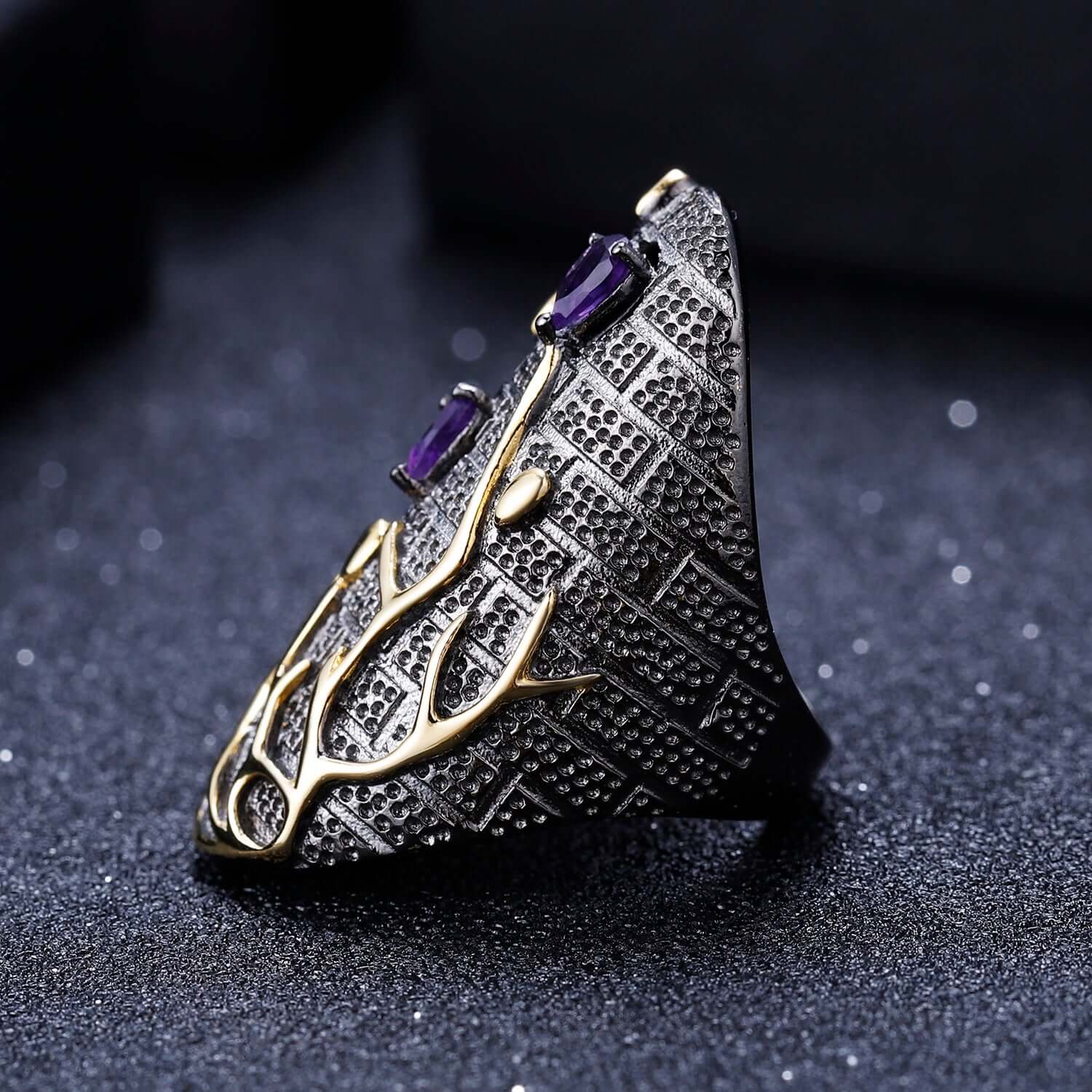 Vintage 925 Sterling Silver Statement Ring - Taj Mahal Gems