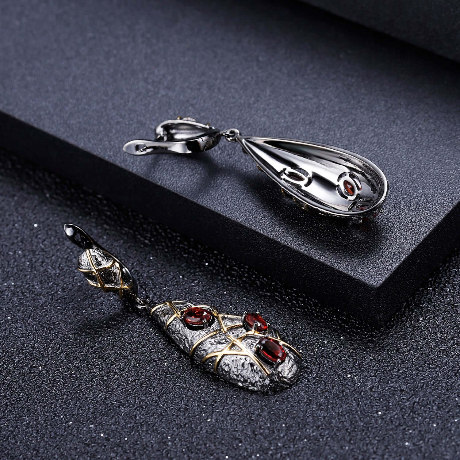 Vintage Silver Drop Earrings - Taj Mahal Gems