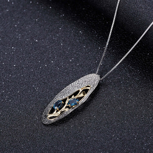 Vintage Sterling Silver Flower Pendant Necklace - Taj Mahal Gems