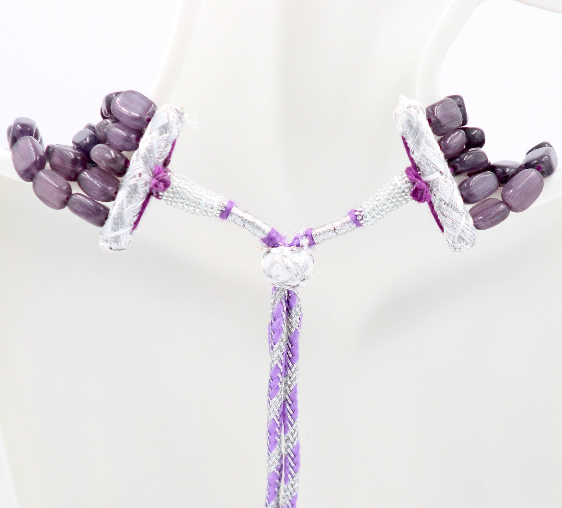 Violet Quartz and Fresh Water Pearl Necklace - Taj Mahal Gems