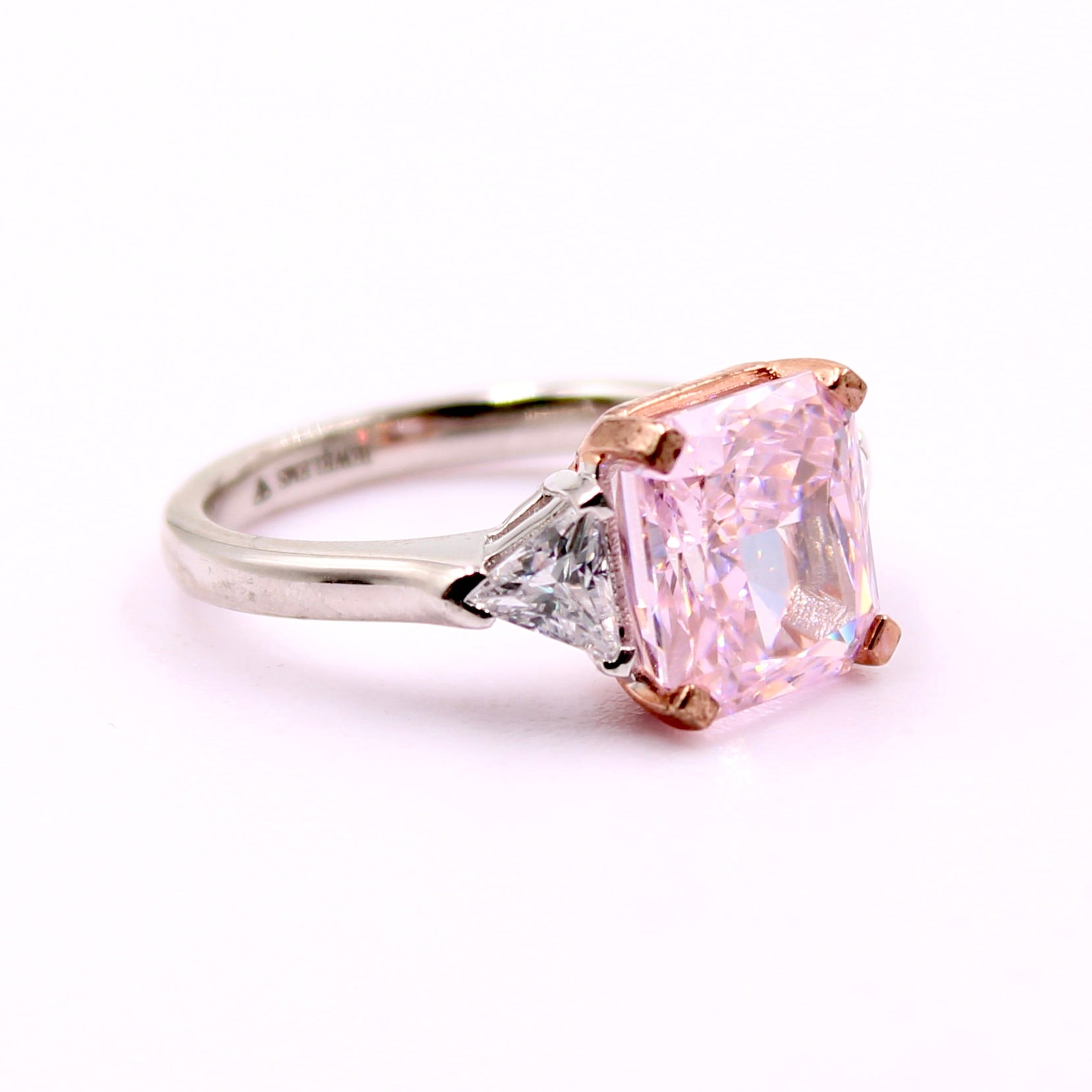 Yellow and Pink Cubic Zircon Ring - Taj Mahal Gems
