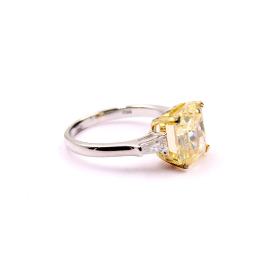 Yellow Cubic Zircon Ring - Taj Mahal Gems