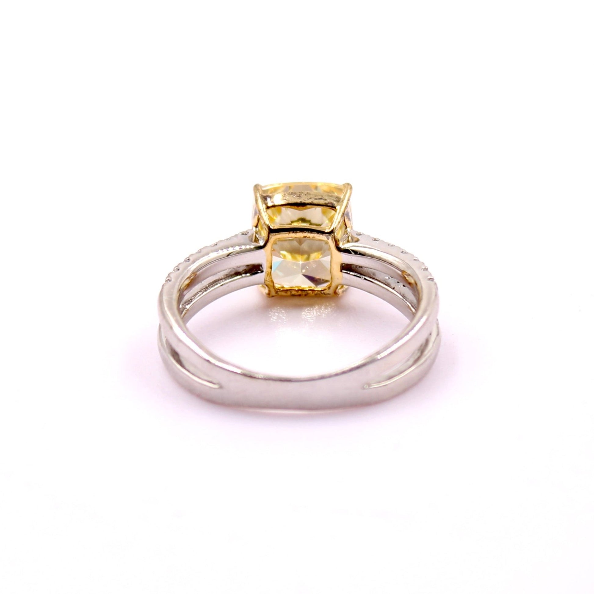 Yellow Cubic Zircon Ring - Taj Mahal Gems