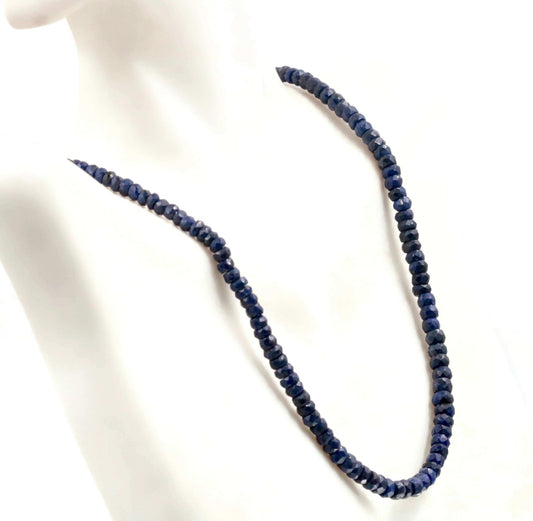 14KY Natural Blue Sapphire Necklace - Taj Mahal Gems
