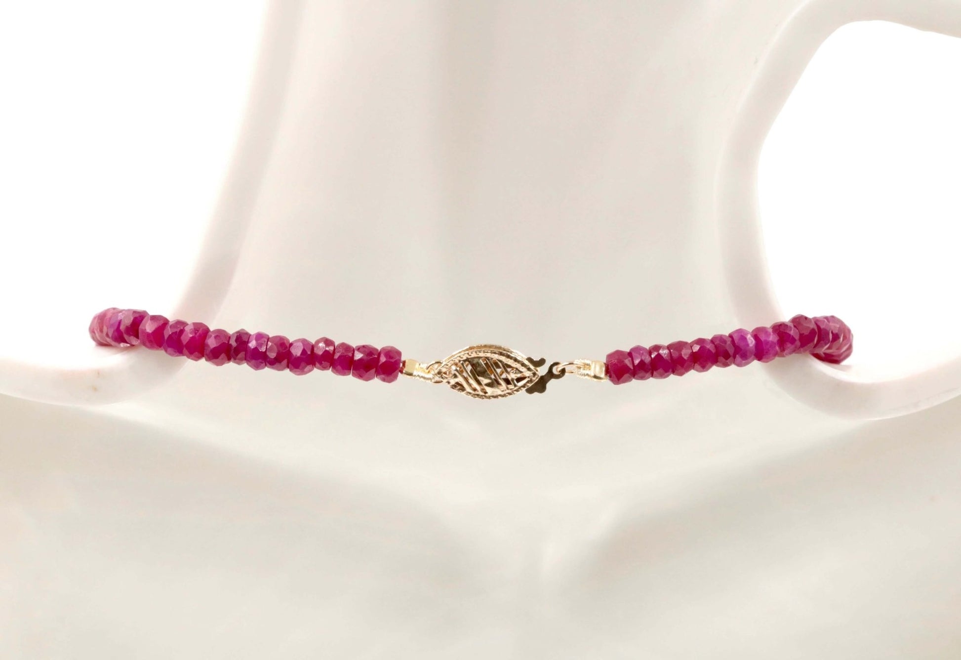 14KY Natural Ruby Necklace - Taj Mahal Gems