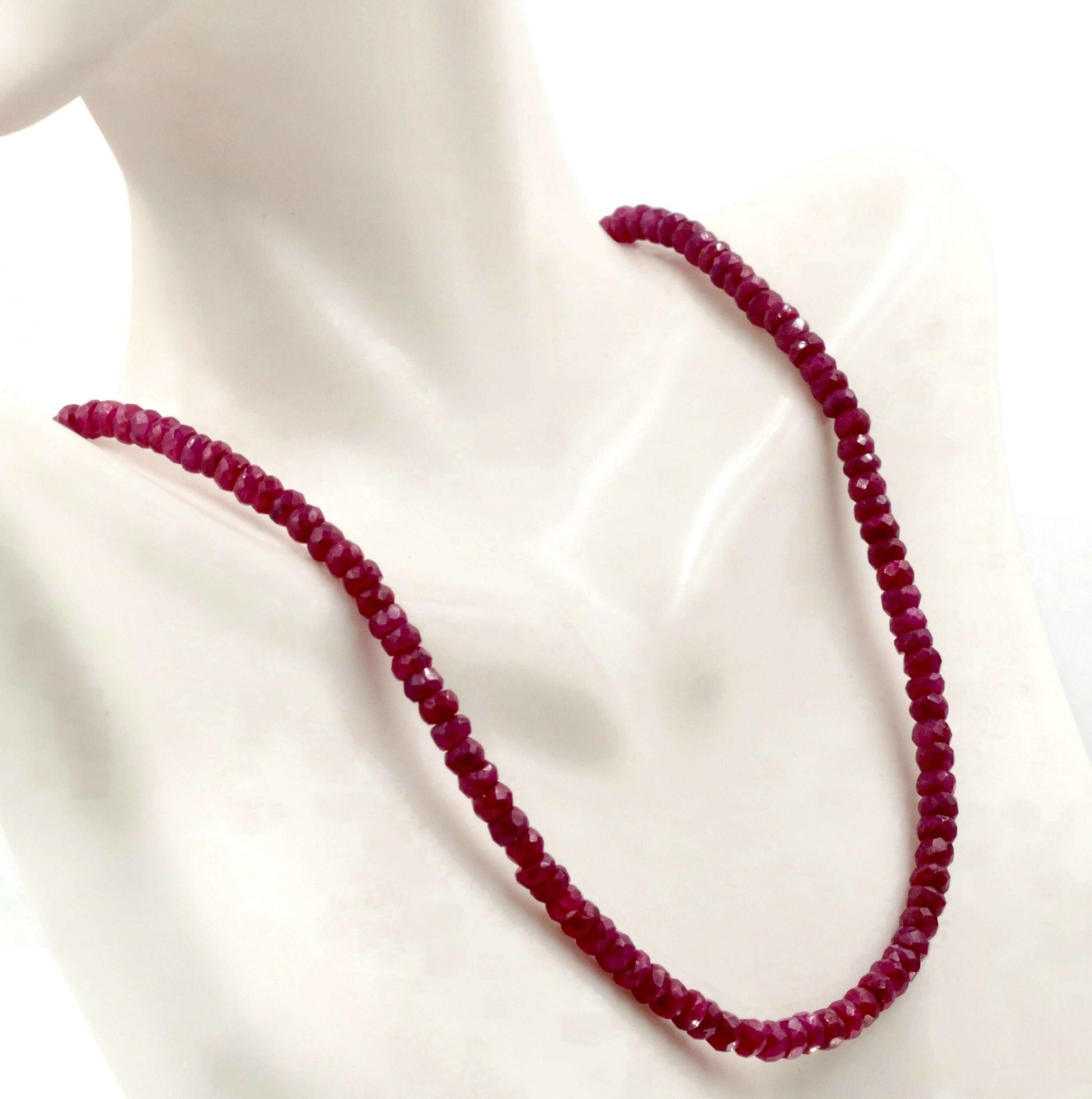 14KY Natural Ruby Necklace - Taj Mahal Gems