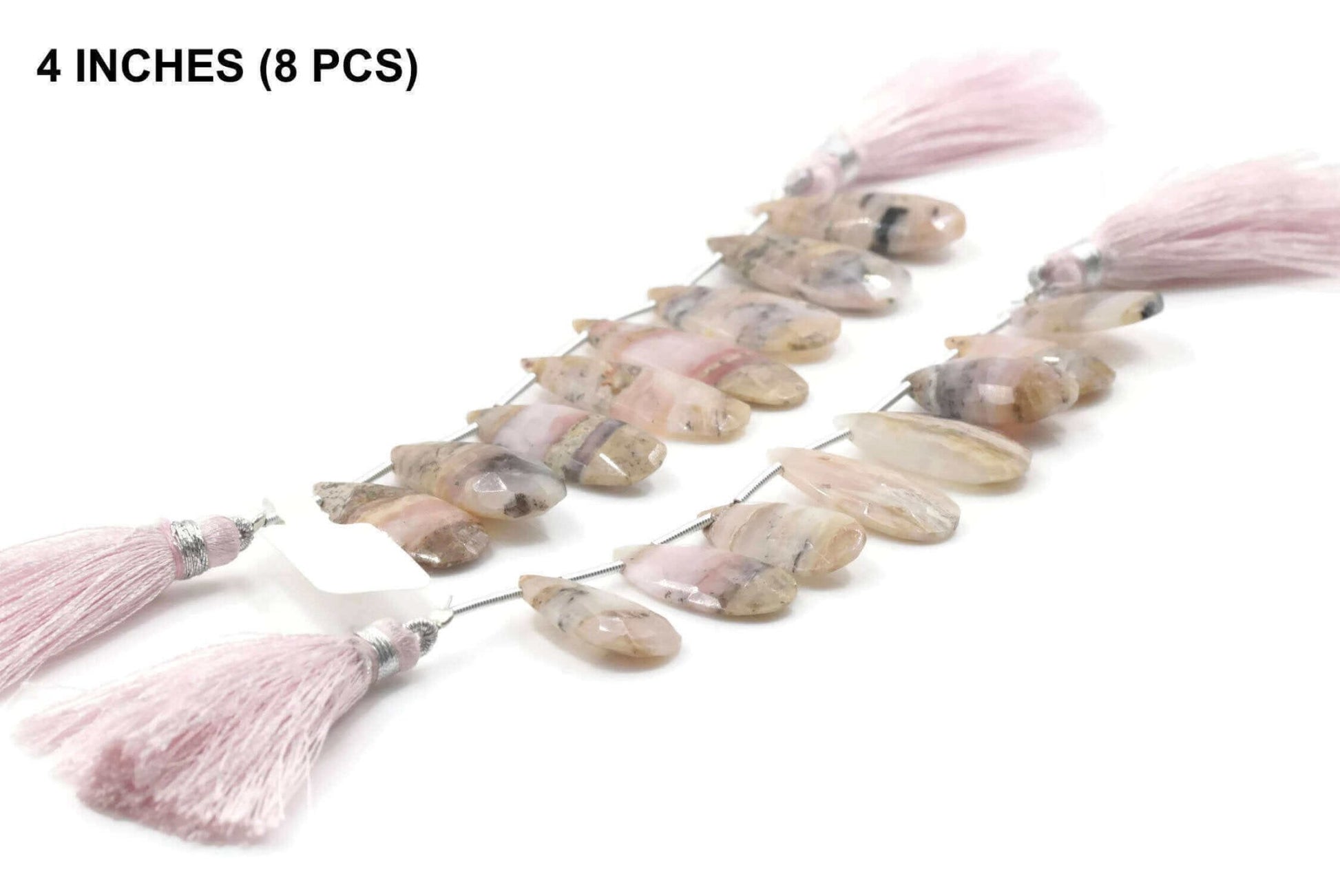 Bicolored Pink Opal Beads Strand - Taj Mahal Gems