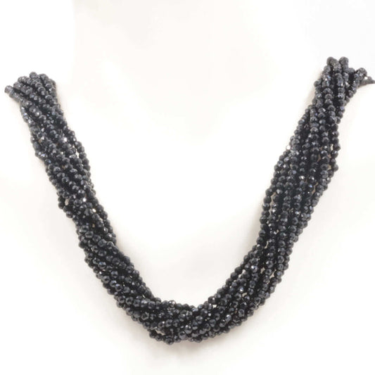 Black Spinel Beads Necklace - Taj Mahal Gems