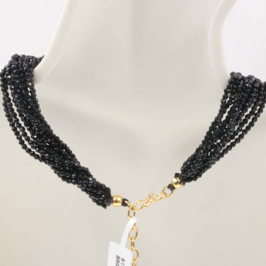 Black Spinel Beads Necklace - Taj Mahal Gems