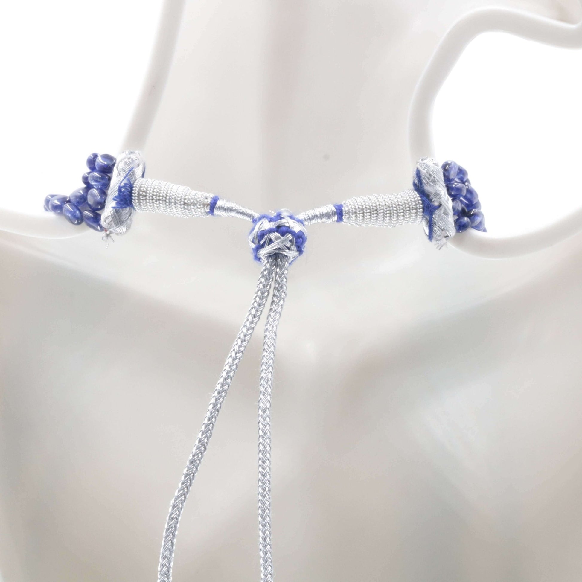 Blue Sapphire Beaded Necklace - Taj Mahal Gems
