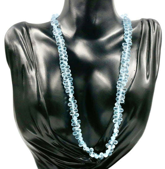 Blue Topaz Beaded Necklace - Taj Mahal Gems