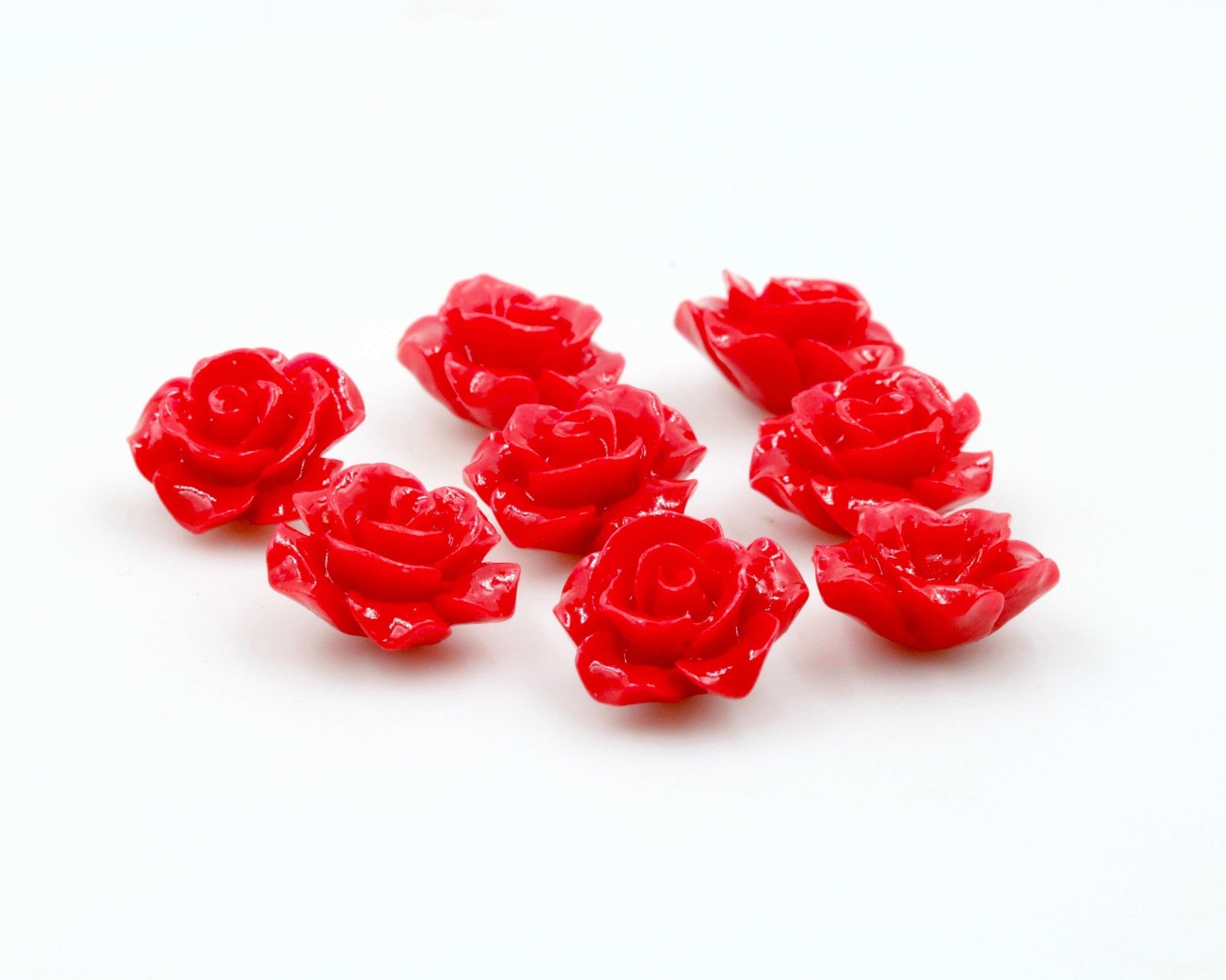Coral Rose Flower Beads 12mm - Taj Mahal Gems