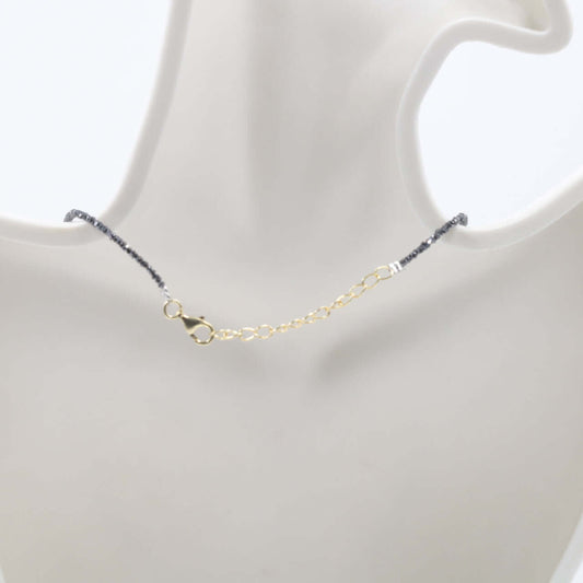 Elegant Black Diamond Beads Necklace - Taj Mahal Gems