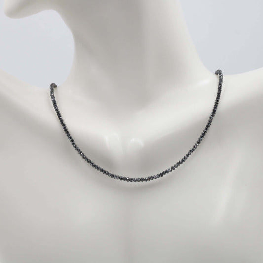 Elegant Black Diamond Beads Necklace - Taj Mahal Gems