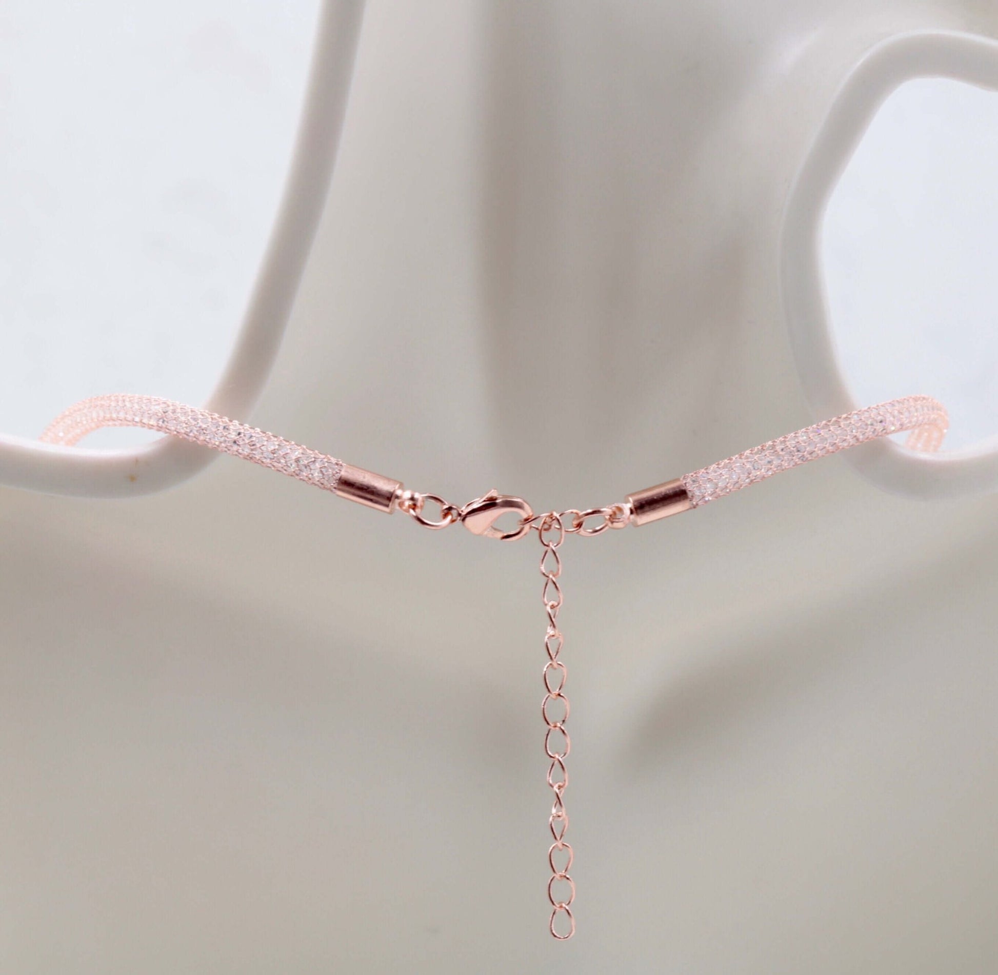 Gold Mesh Rose Gold Chain - Taj Mahal Gems